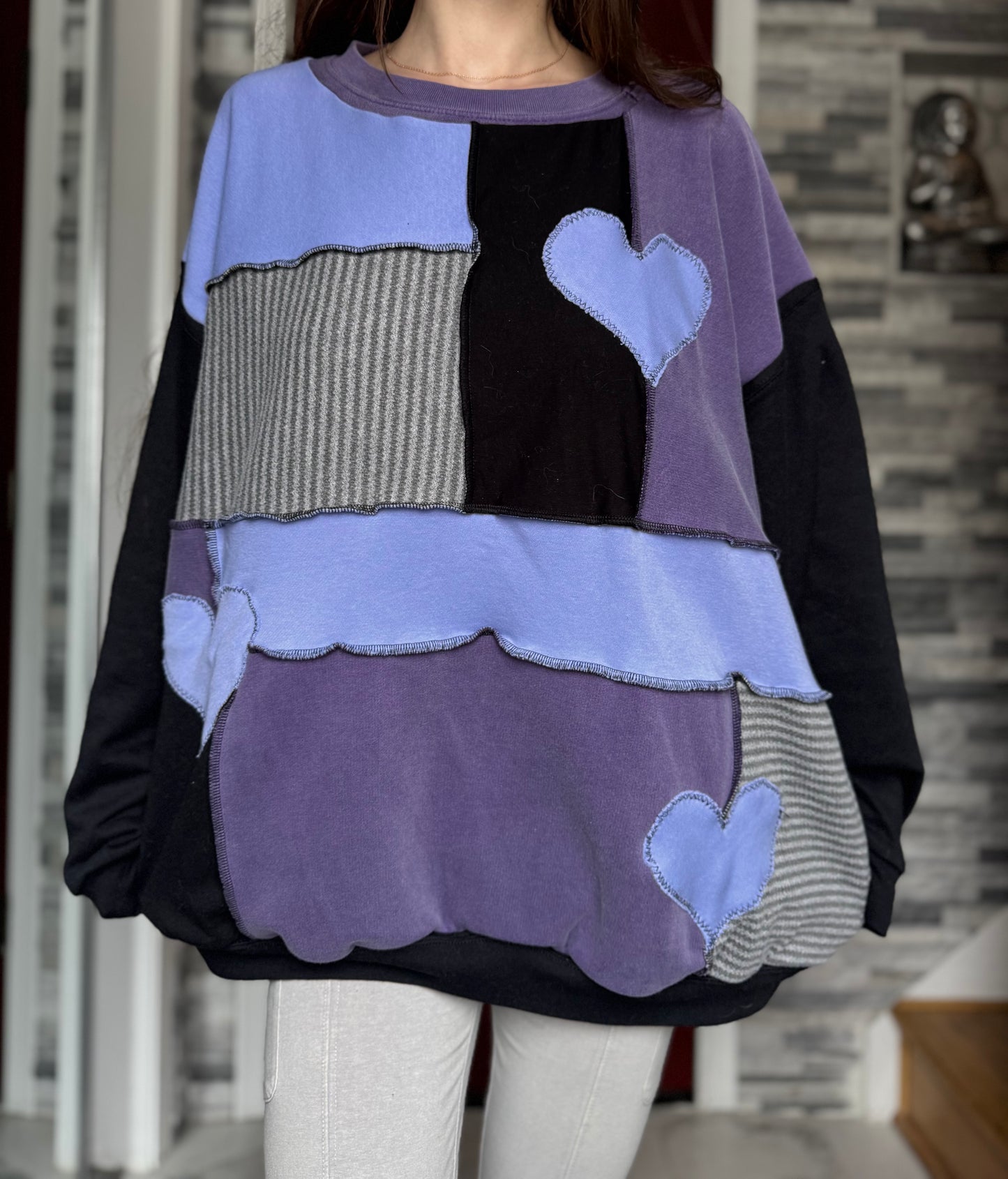 DEEP PURPLE UPCYCLED CREWNECK