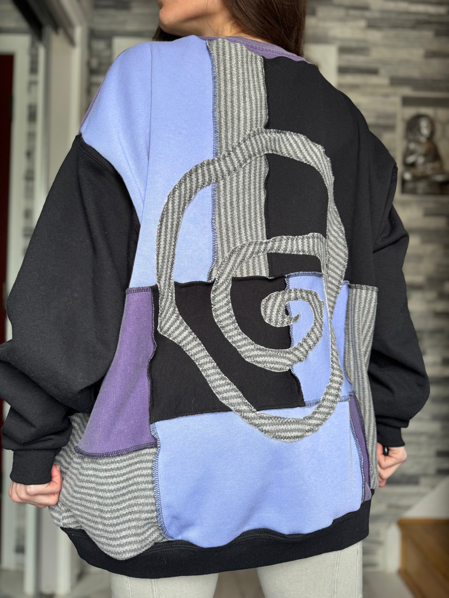 DEEP PURPLE UPCYCLED CREWNECK