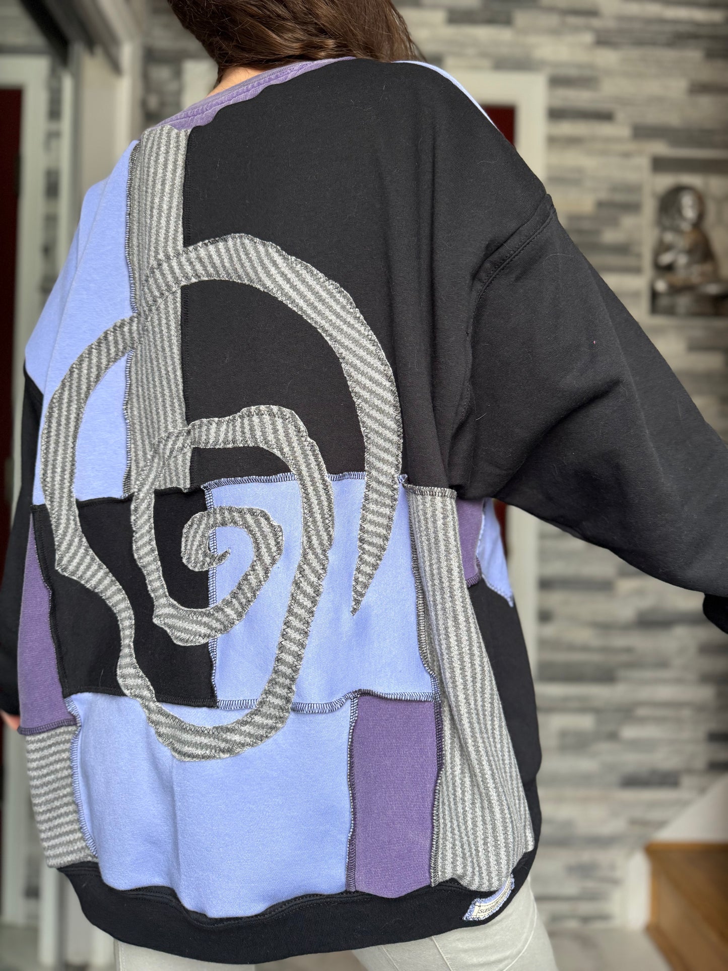 DEEP PURPLE UPCYCLED CREWNECK