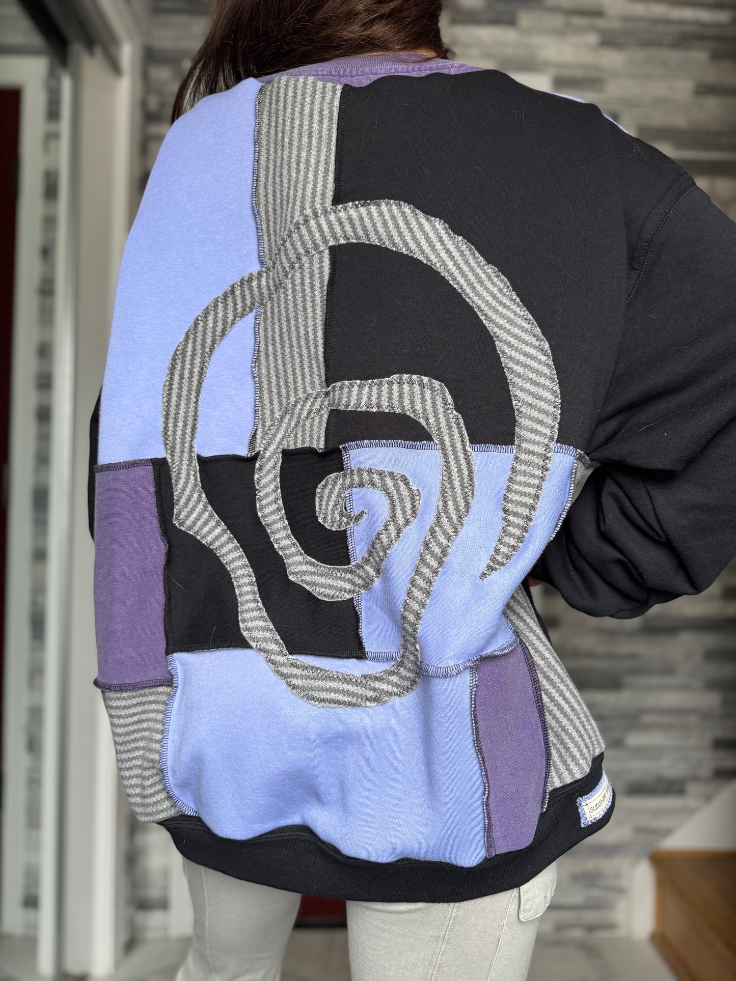 DEEP PURPLE UPCYCLED CREWNECK