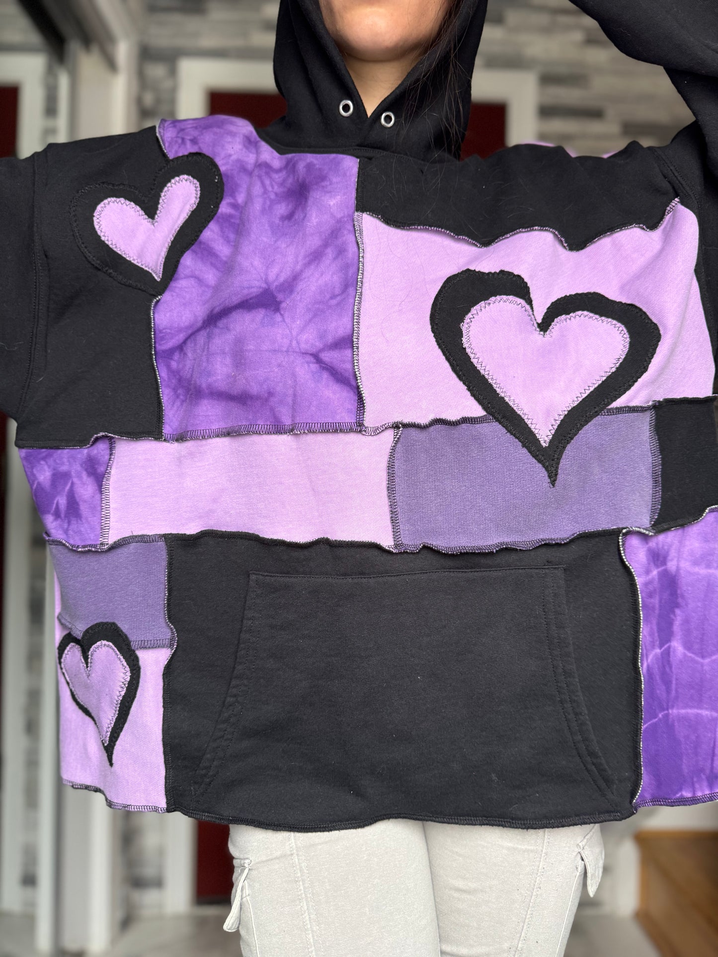 PURPLE SWIRL UPCYCLED HOODIE