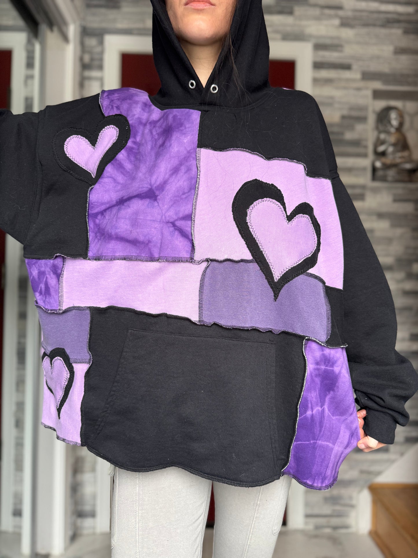 PURPLE SWIRL UPCYCLED HOODIE