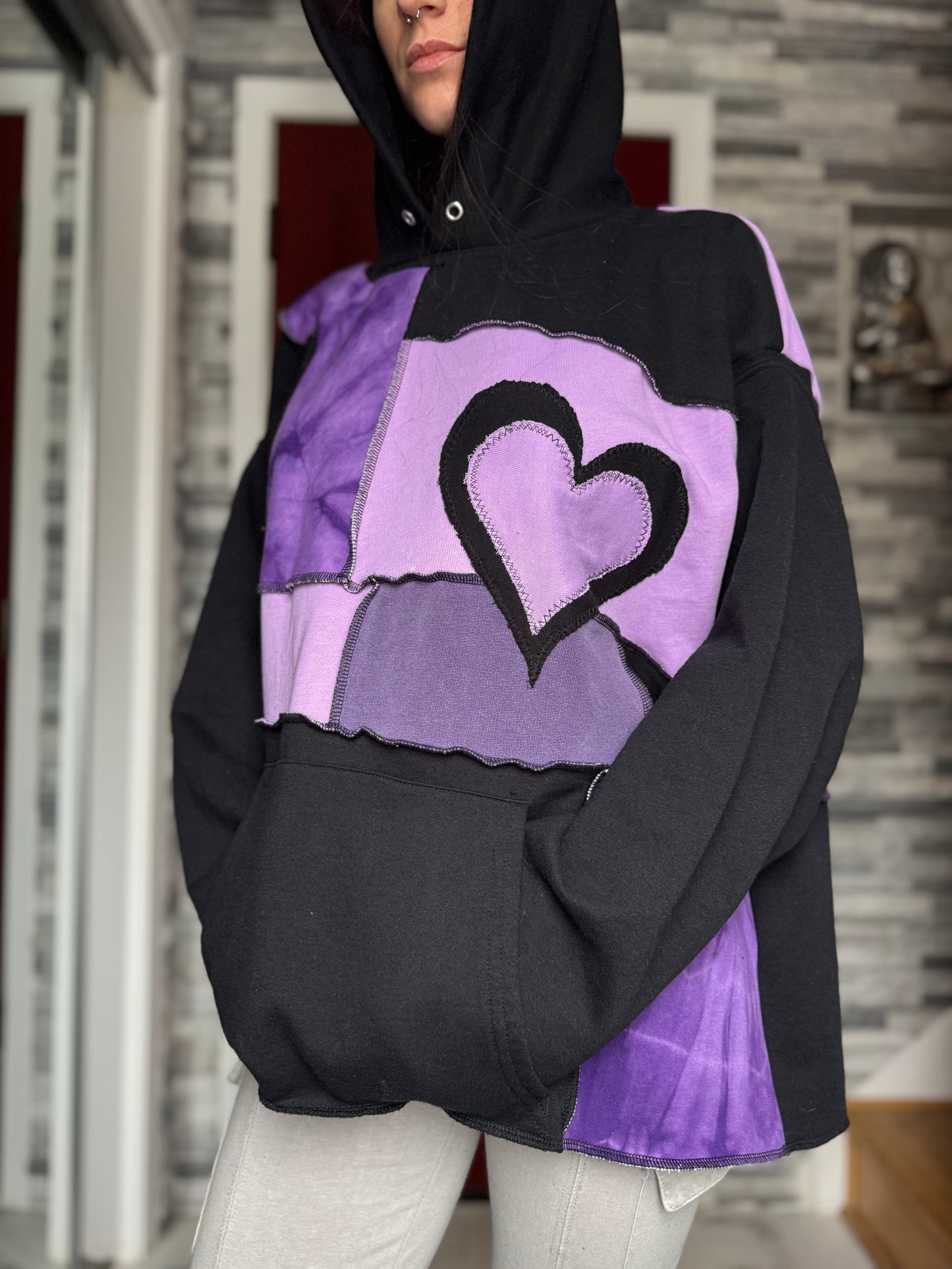 PURPLE SWIRL UPCYCLED HOODIE