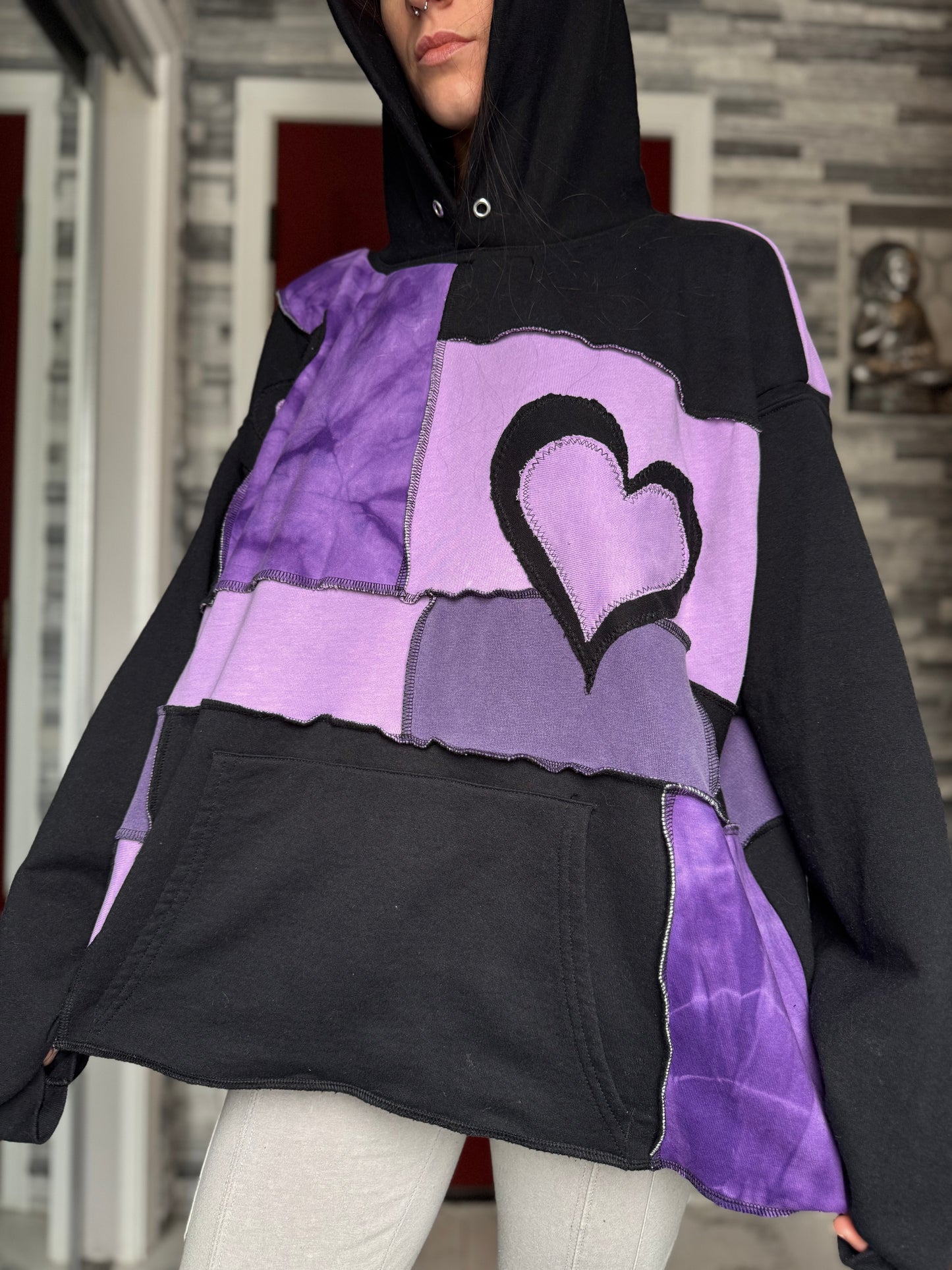 PURPLE SWIRL UPCYCLED HOODIE