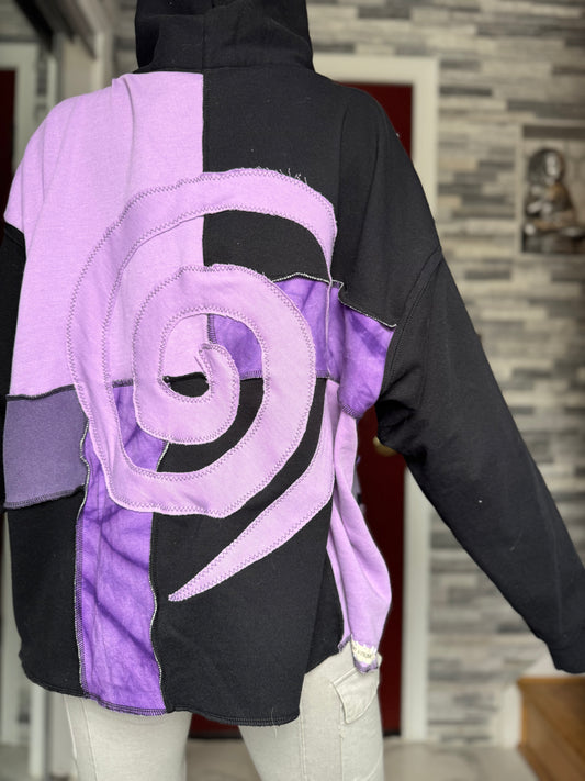 PURPLE SWIRL UPCYCLED HOODIE
