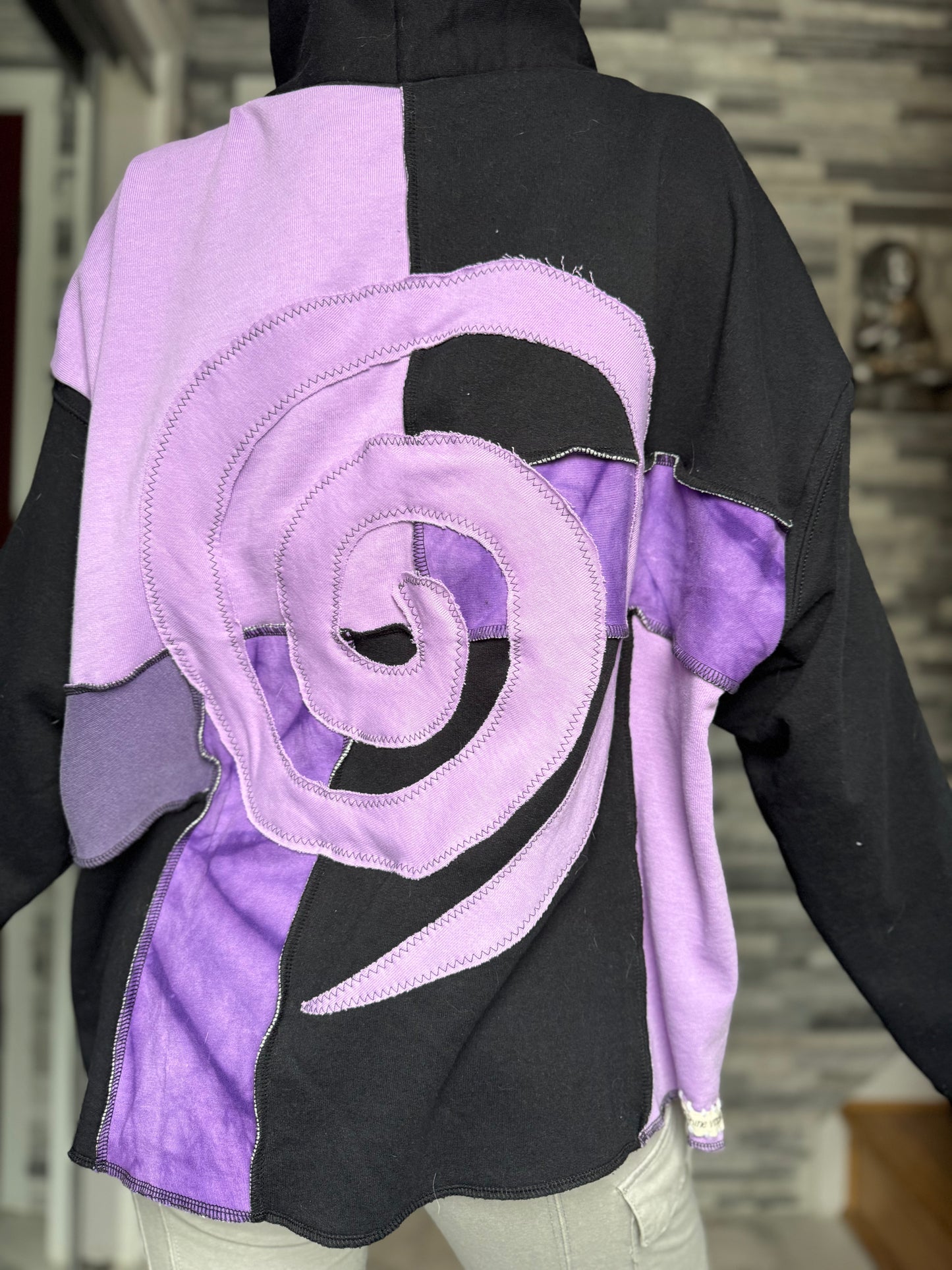 PURPLE SWIRL UPCYCLED HOODIE