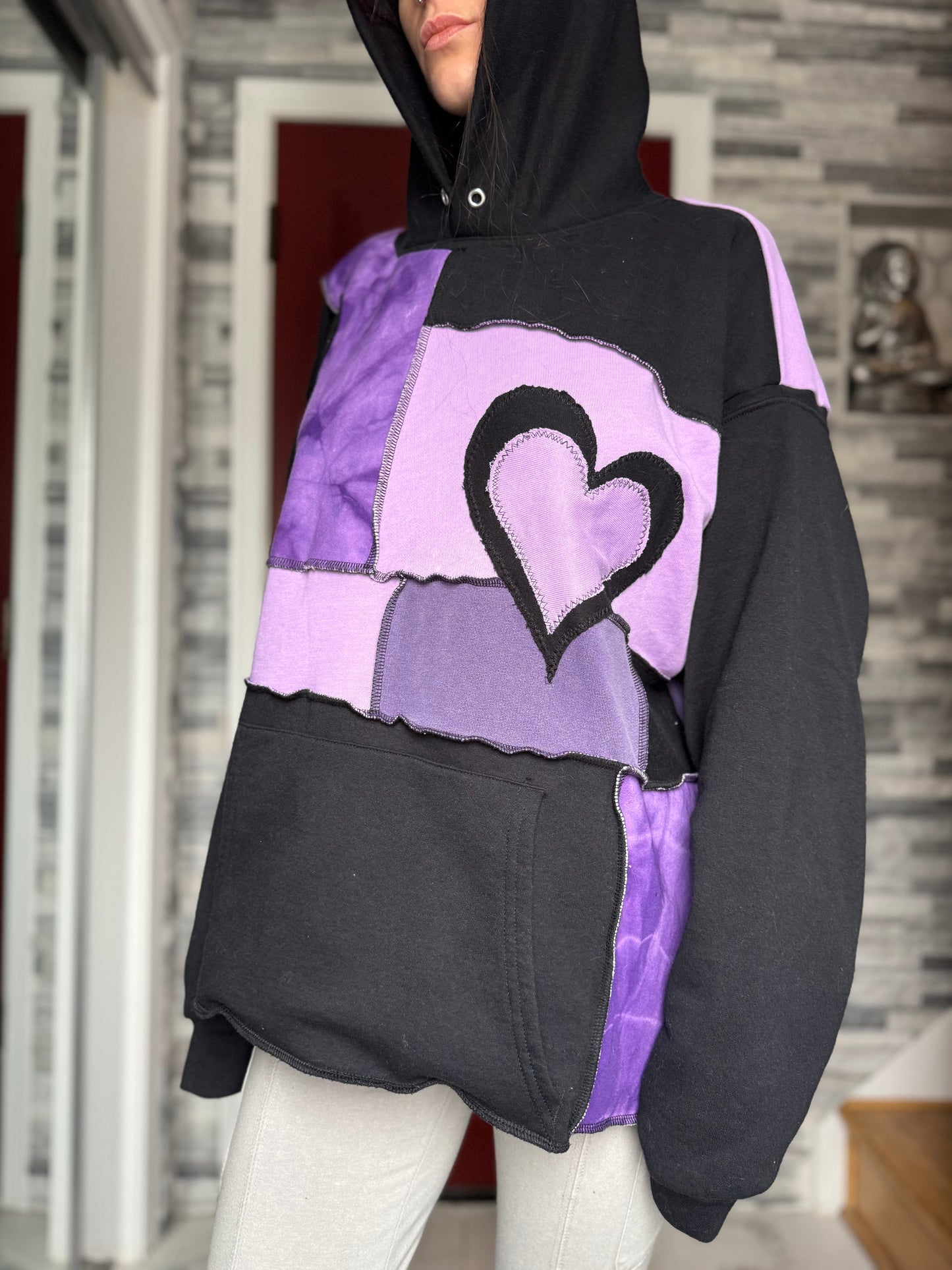 PURPLE SWIRL UPCYCLED HOODIE