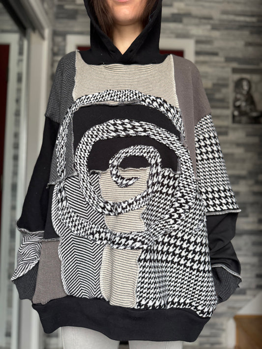 UPCYCLED MONOCHROME HOODIE