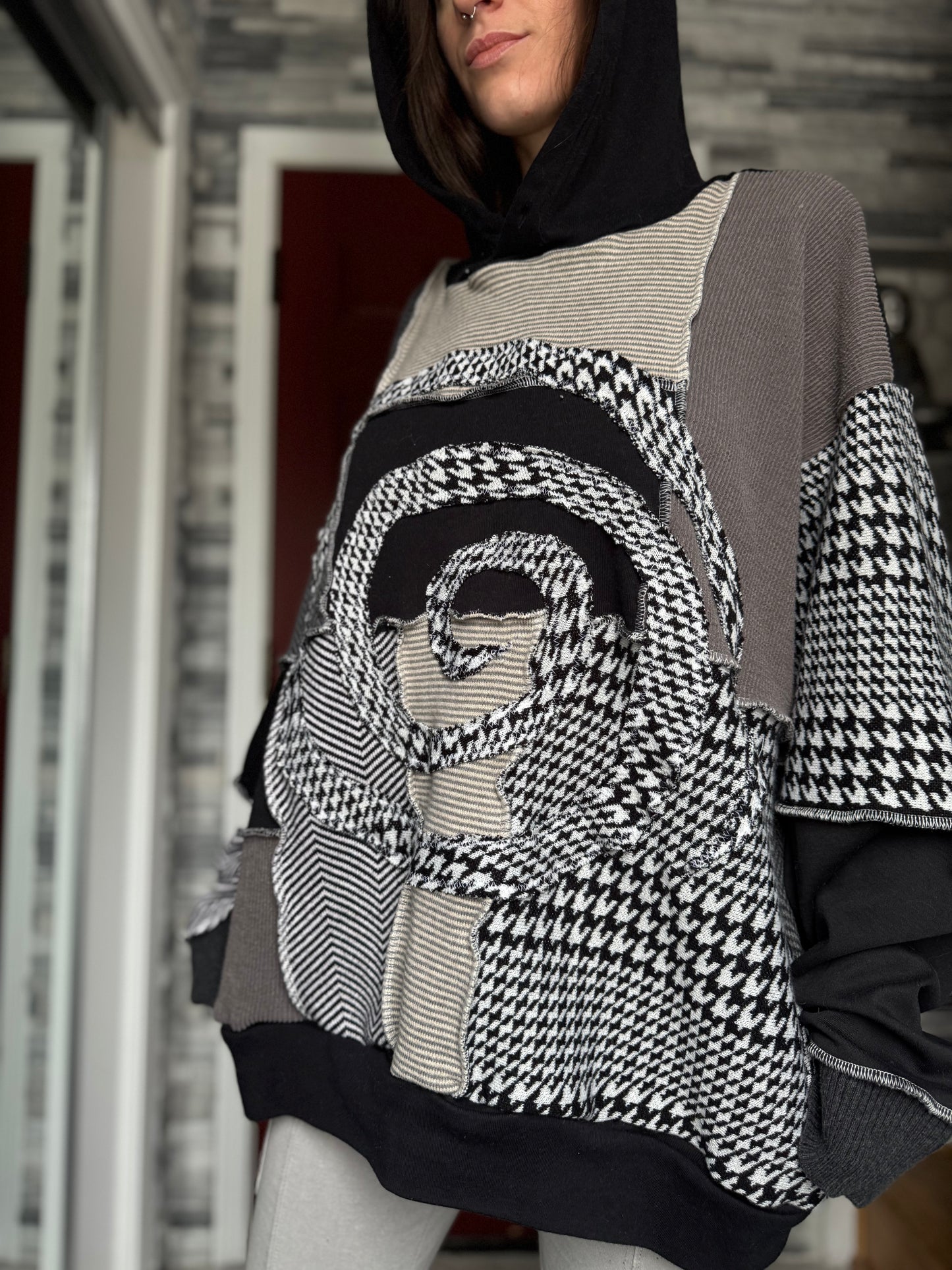 UPCYCLED MONOCHROME HOODIE