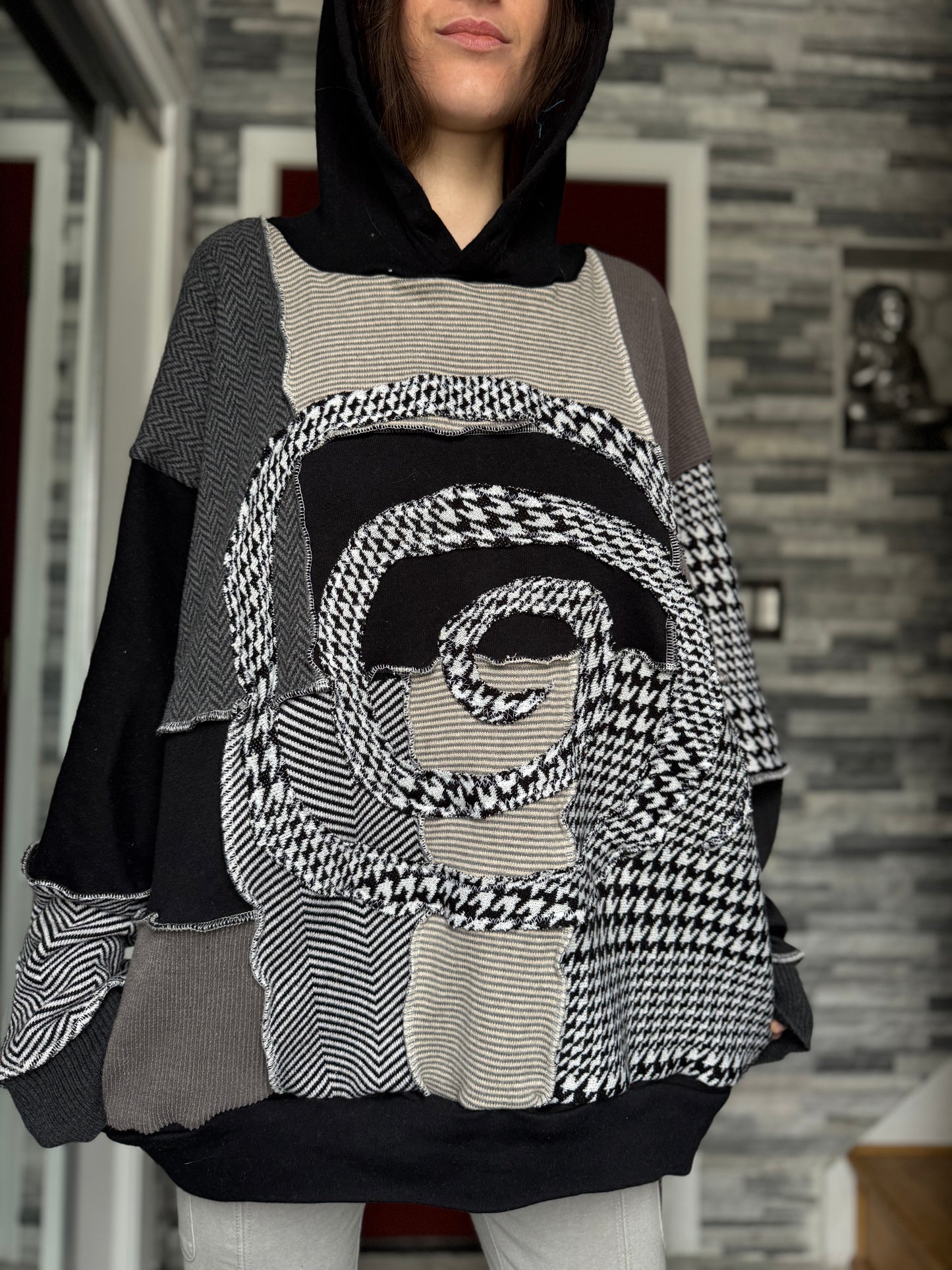 UPCYCLED MONOCHROME HOODIE