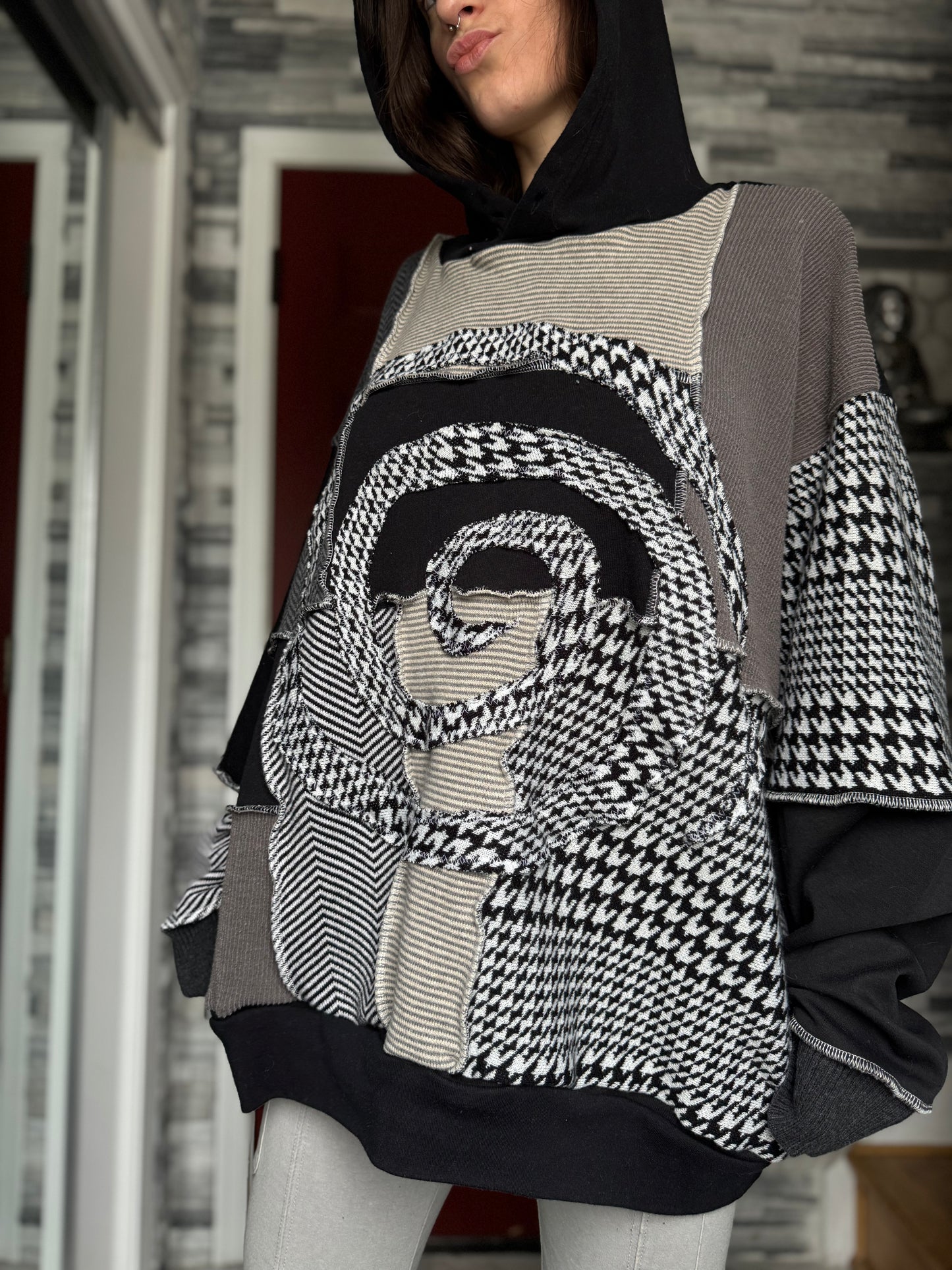 UPCYCLED MONOCHROME HOODIE