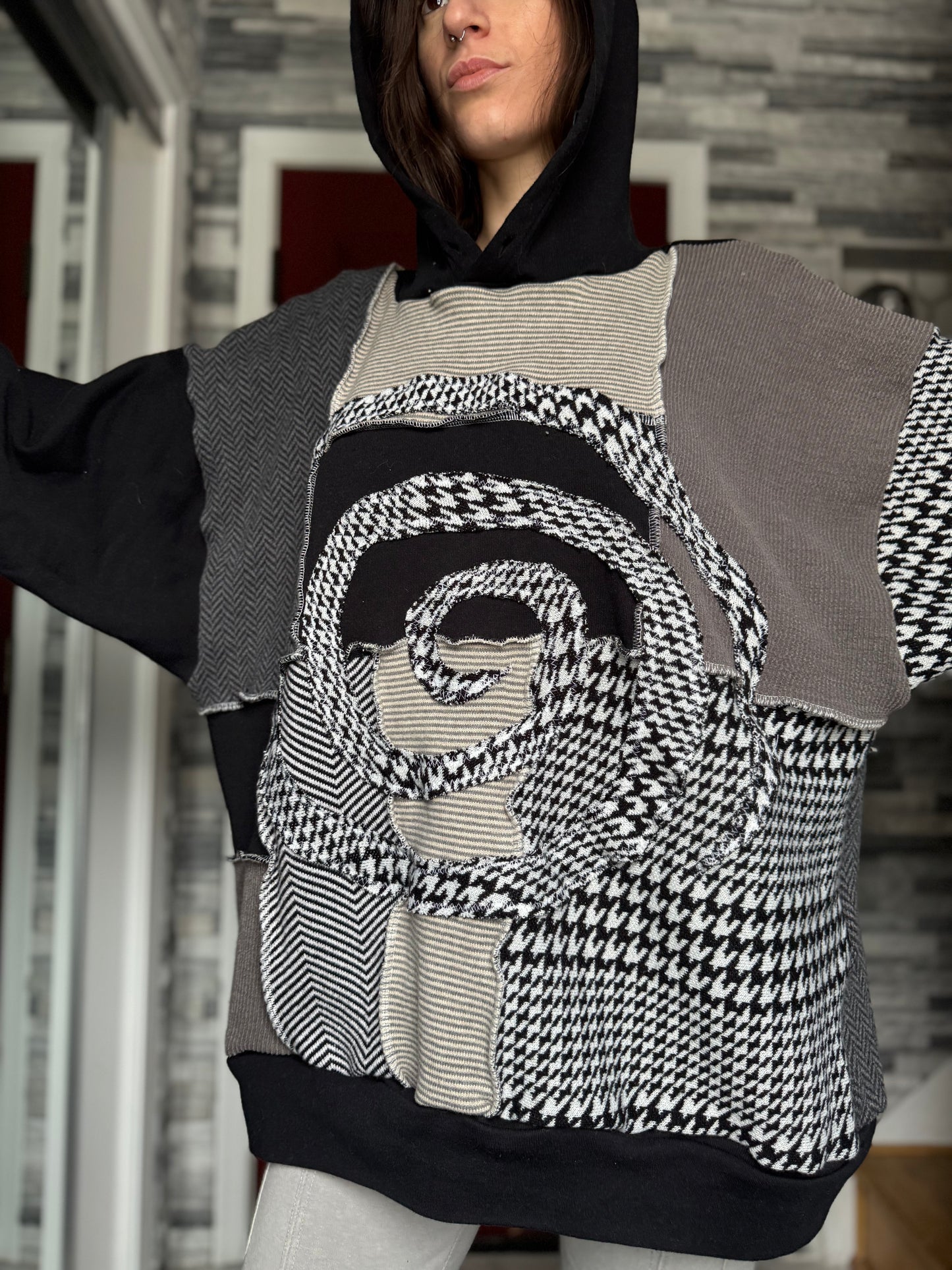 UPCYCLED MONOCHROME HOODIE