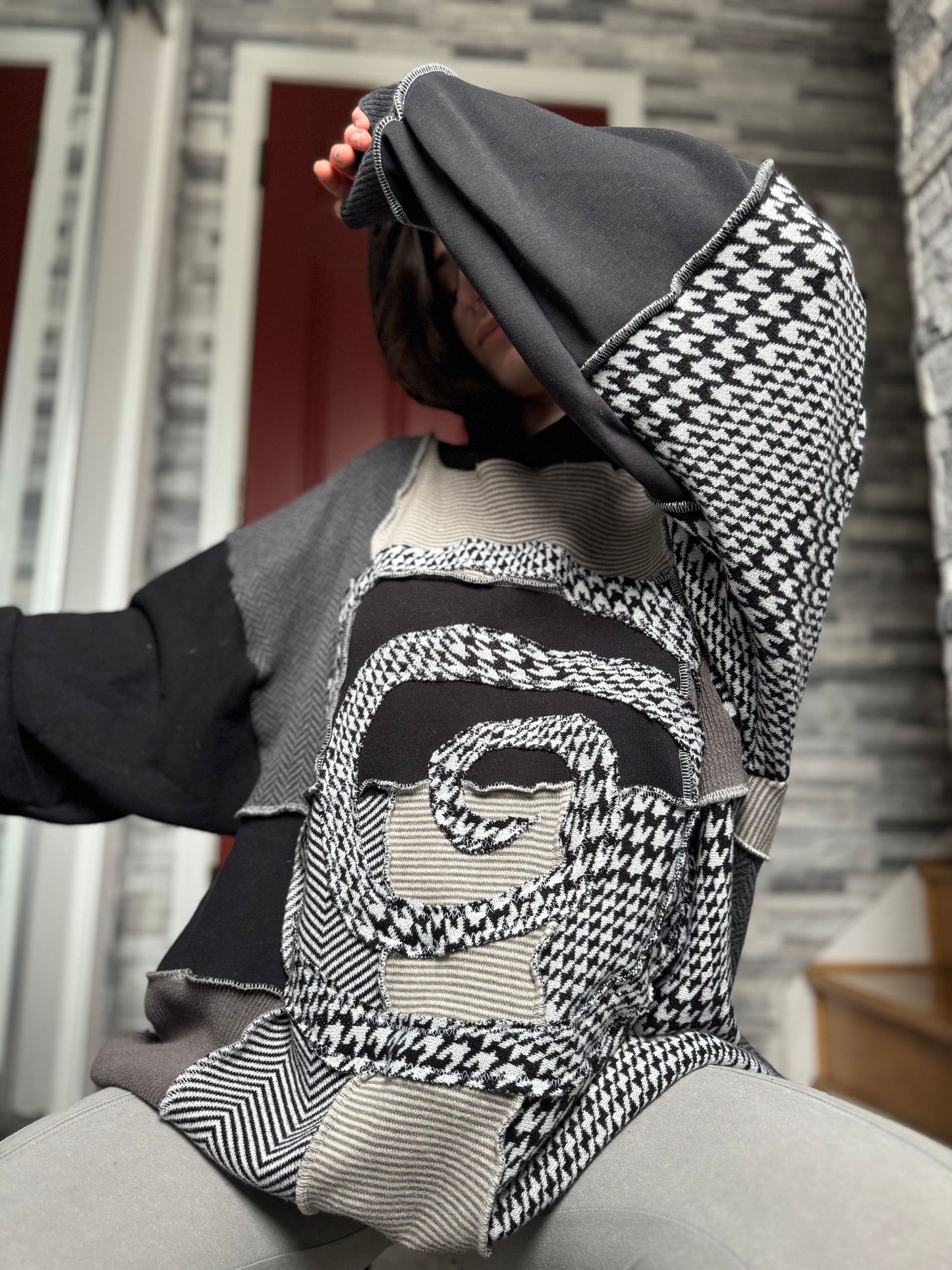 UPCYCLED MONOCHROME HOODIE