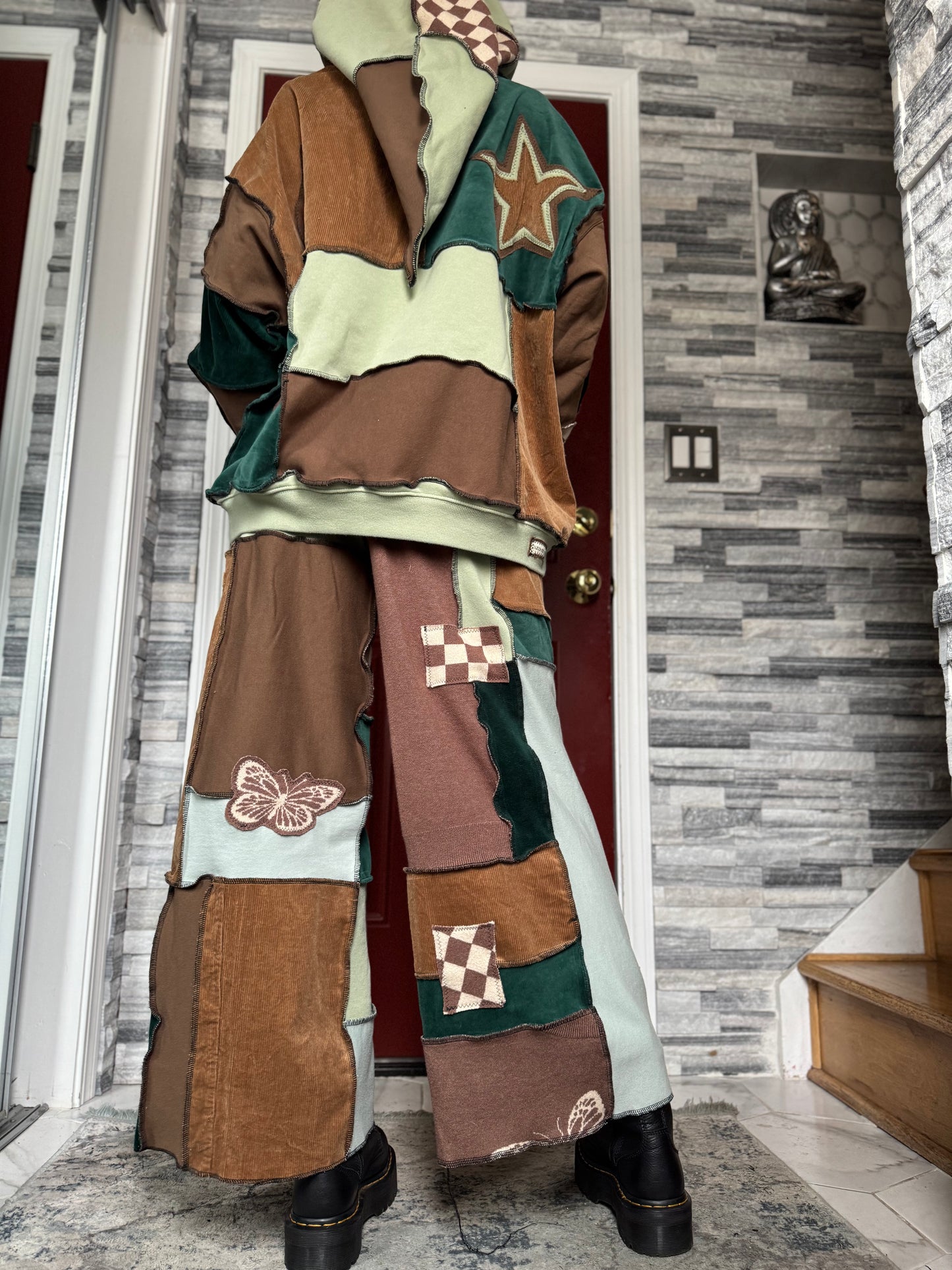 UPCYCLED SET - PATCHWORK WIZARD HOODIE & PANTS SET