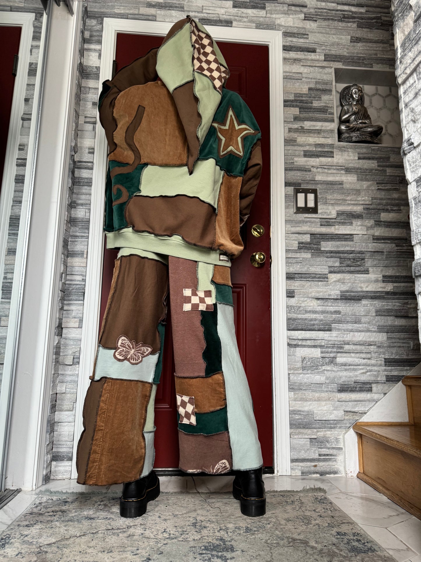 UPCYCLED SET - PATCHWORK WIZARD HOODIE & PANTS SET