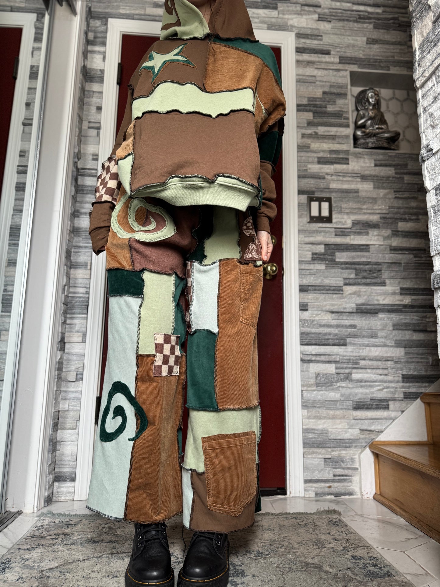 UPCYCLED SET - PATCHWORK WIZARD HOODIE & PANTS SET