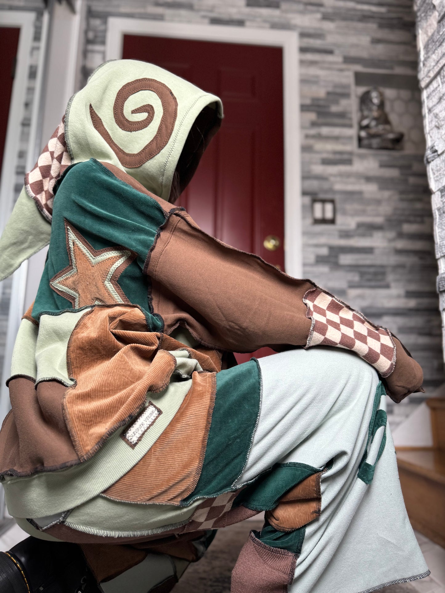 UPCYCLED SET - PATCHWORK WIZARD HOODIE & PANTS SET