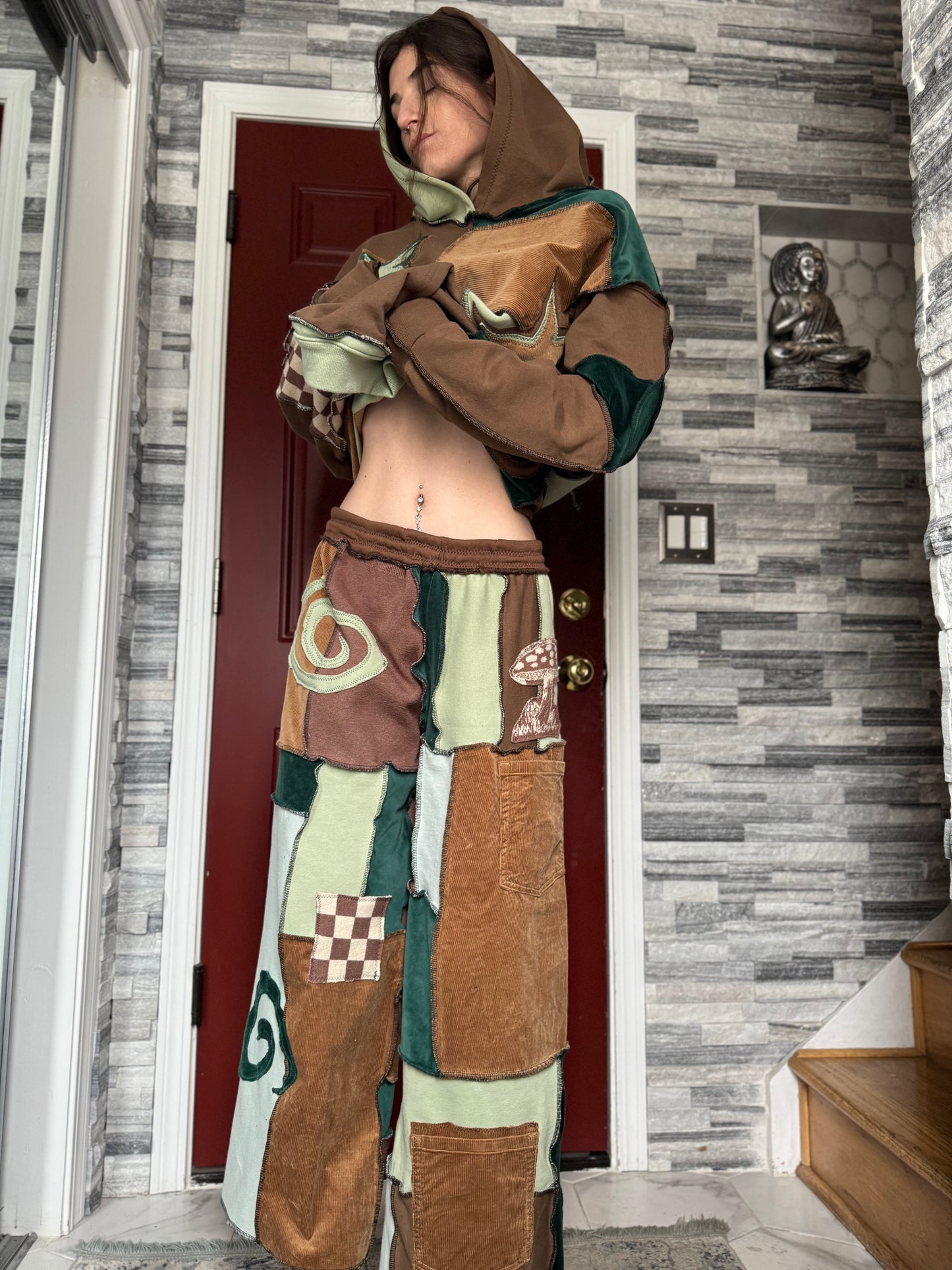 UPCYCLED SET - PATCHWORK WIZARD HOODIE & PANTS SET