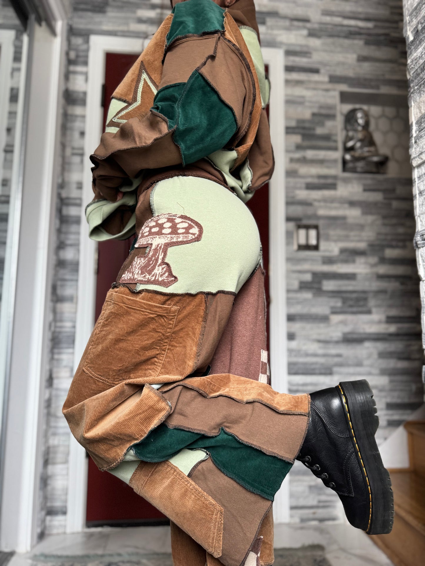 UPCYCLED SET - PATCHWORK WIZARD HOODIE & PANTS SET