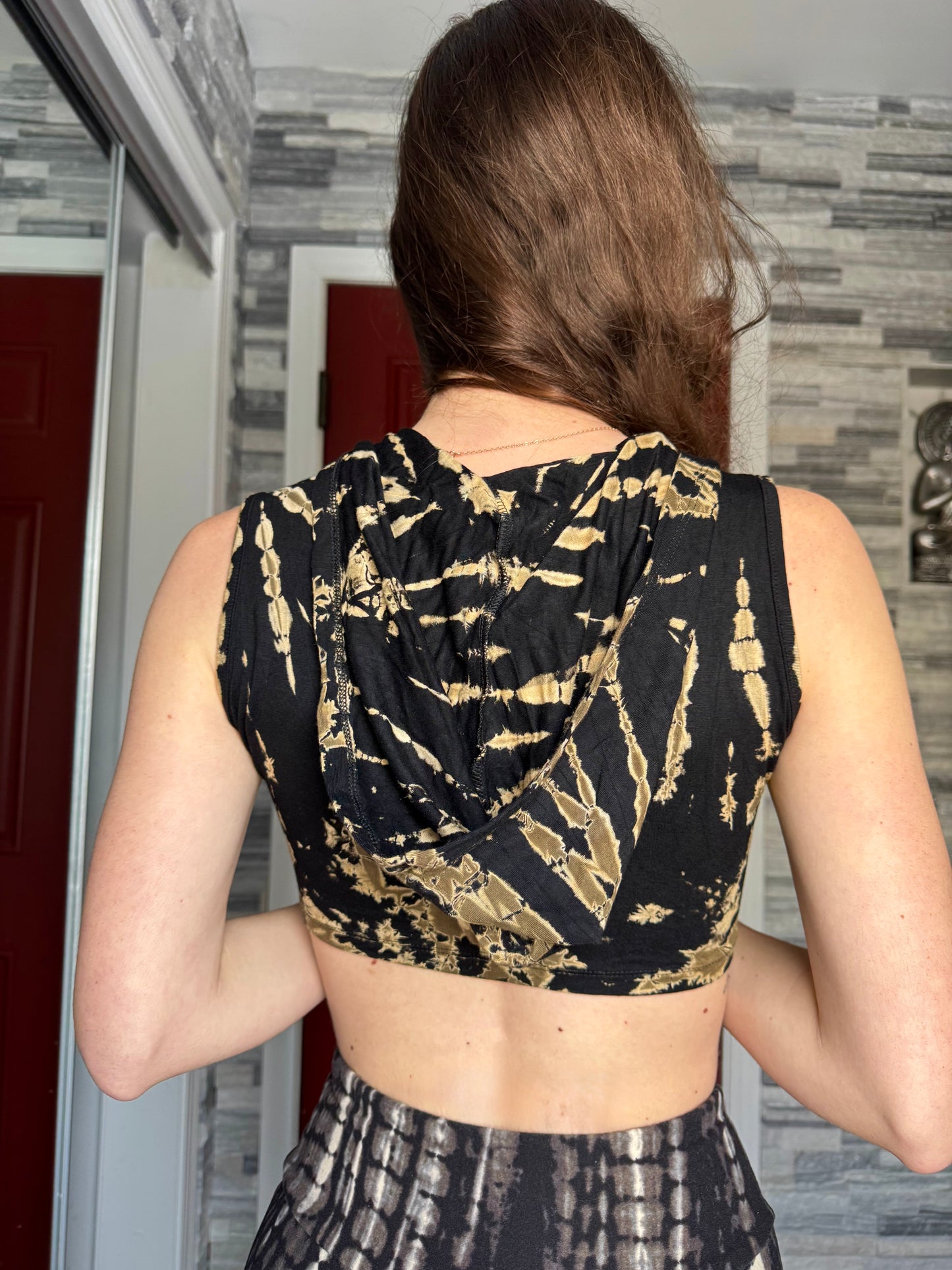 TIE DYE HOODED TANK TOP