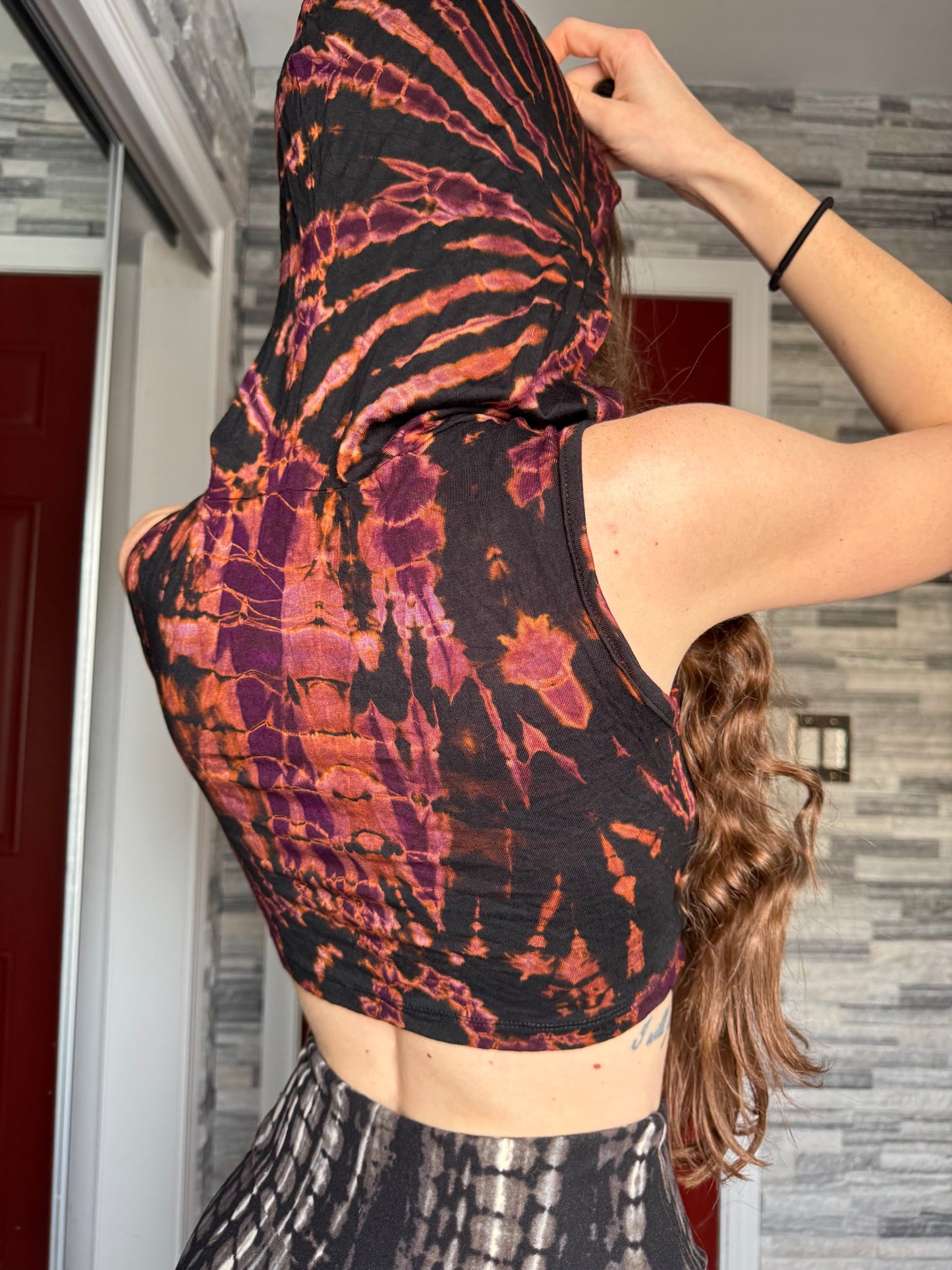 TIE DYE HOODED TANK TOP