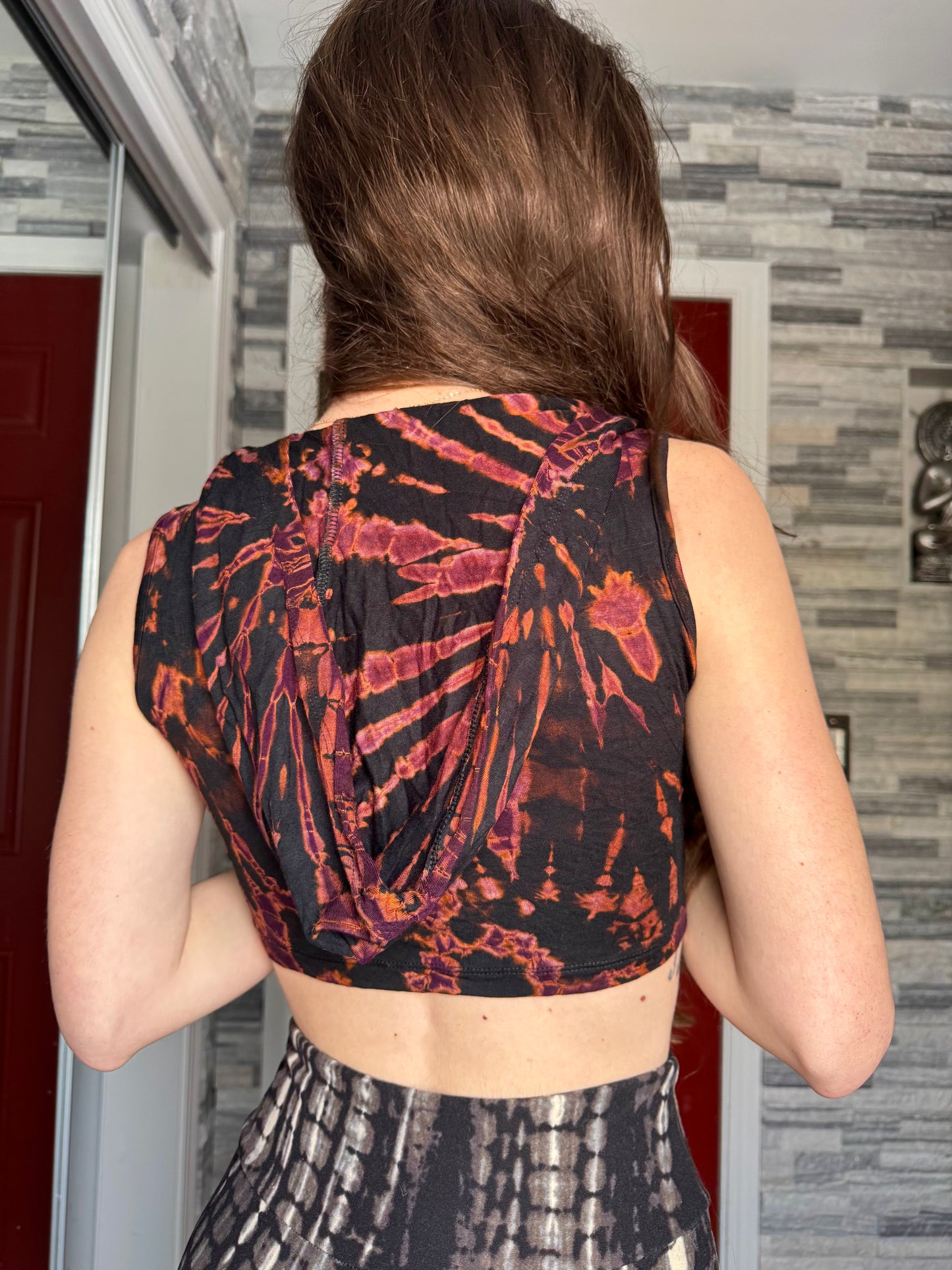 TIE DYE HOODED TANK TOP
