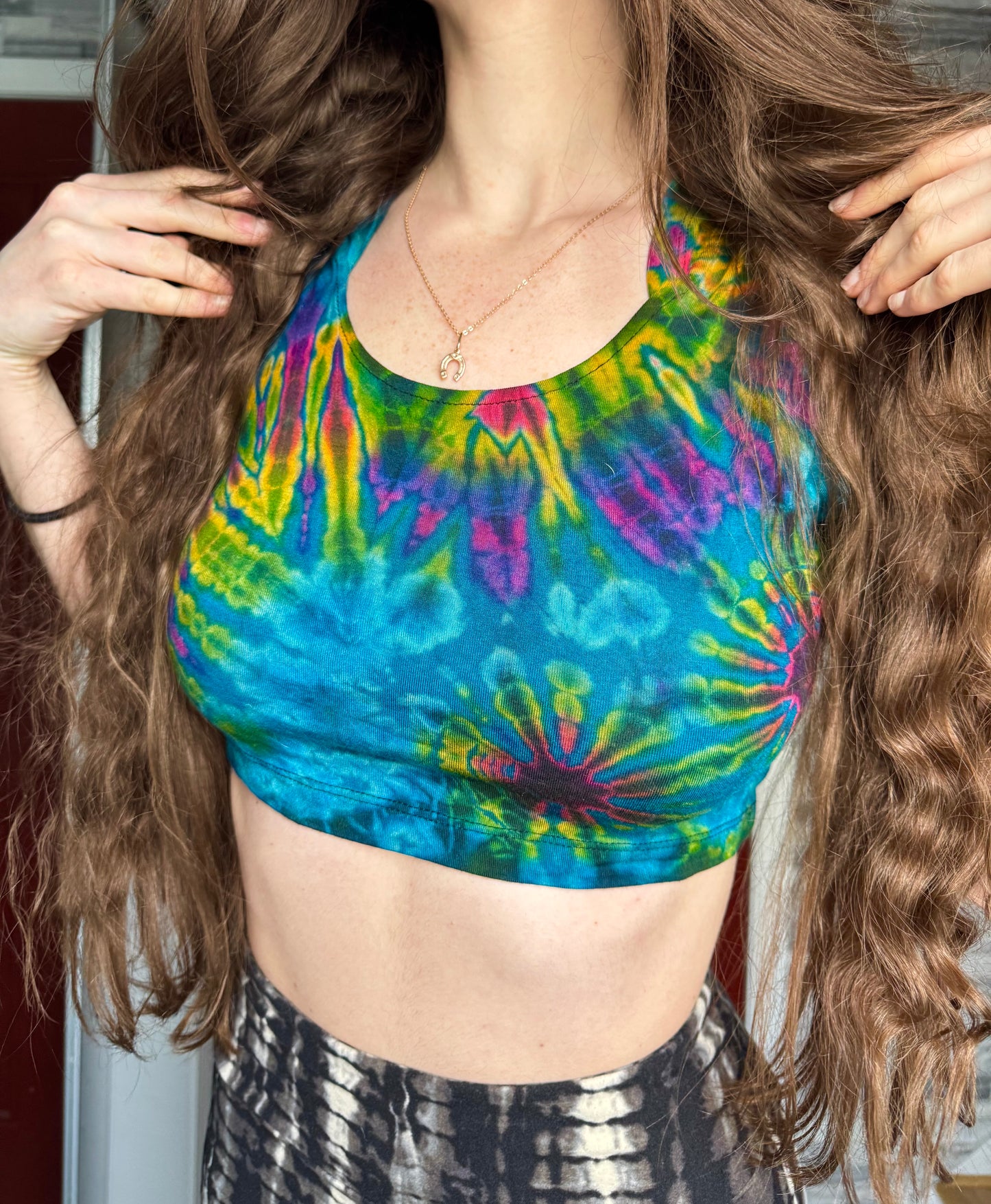 TIE DYE HOODED TANK TOP