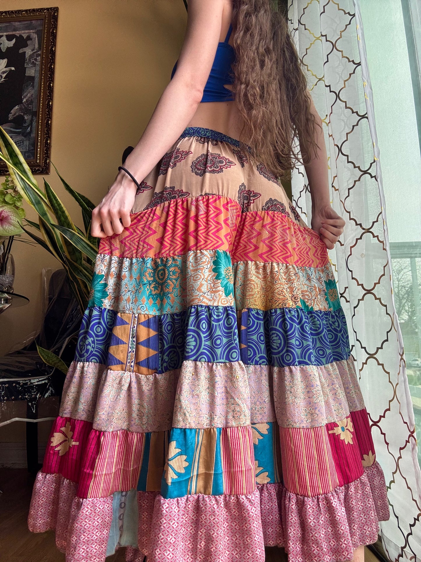 EARTHY FUNKY WIDE LEG BOHO PANTS