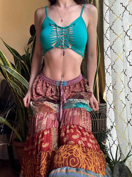 AQUA BRAIDED TANK TOP