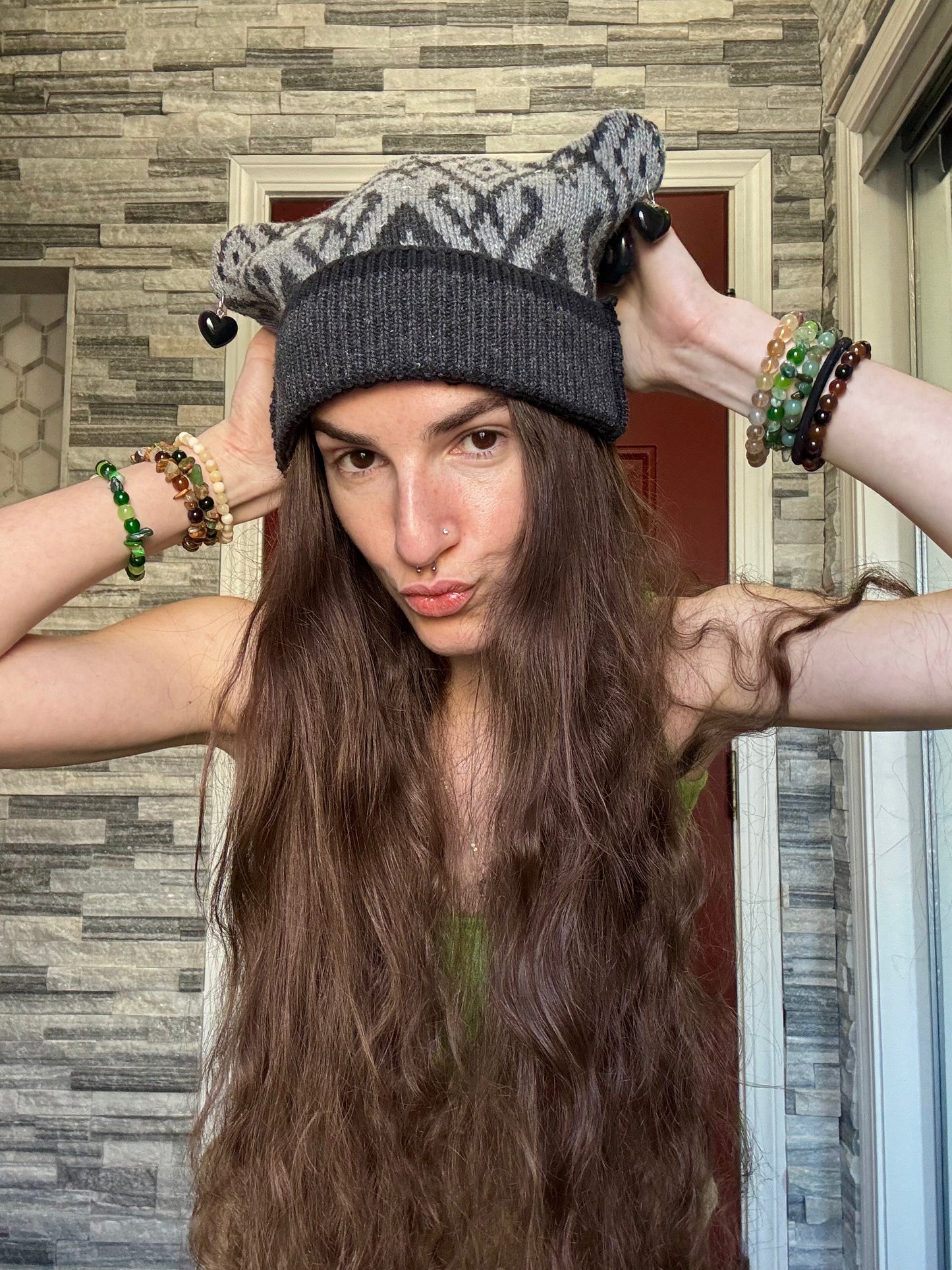 UPCYCLED BEANIE CAT HAT