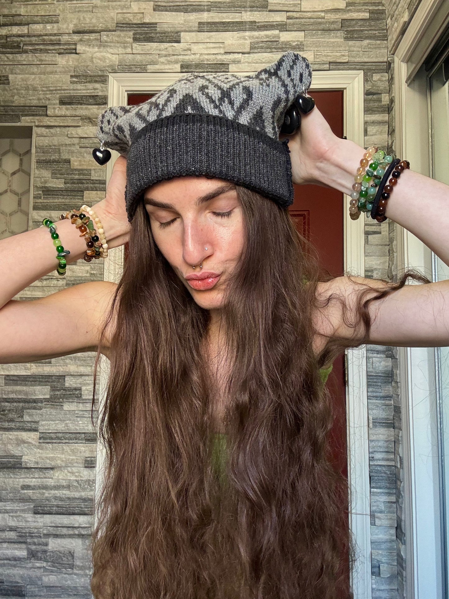 UPCYCLED BEANIE CAT HAT