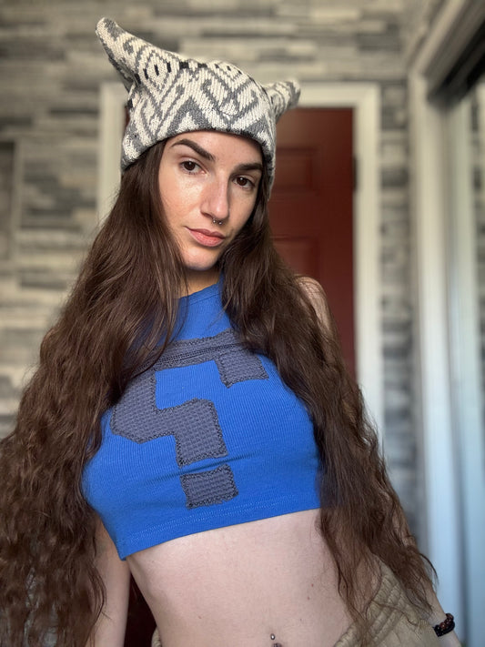 UPCYCLED BEANIE KITTY HAT