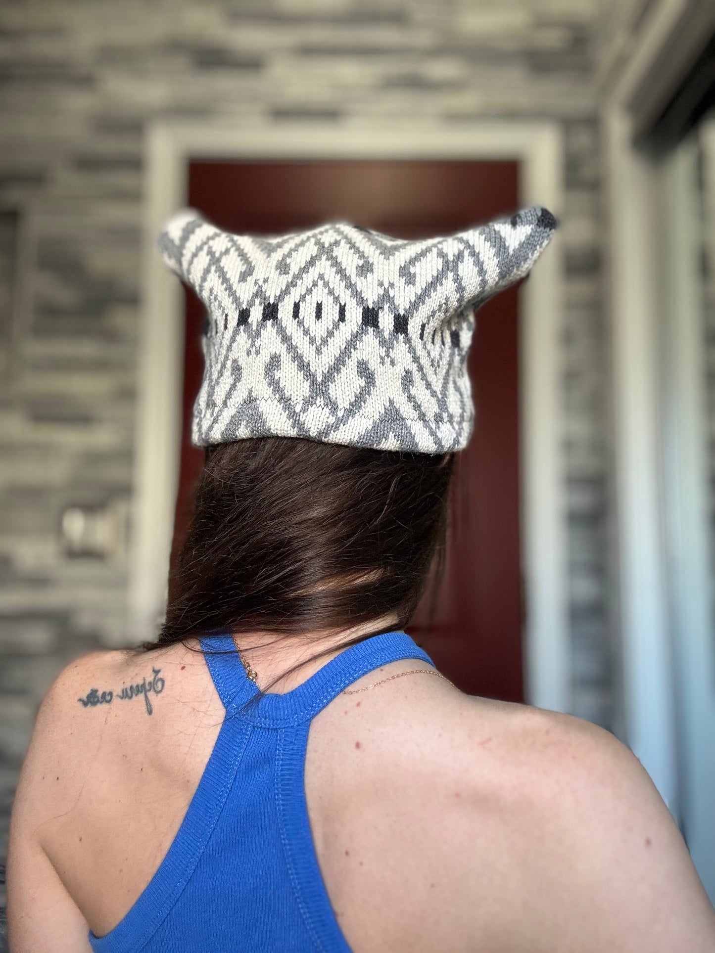 UPCYCLED BEANIE KITTY HAT