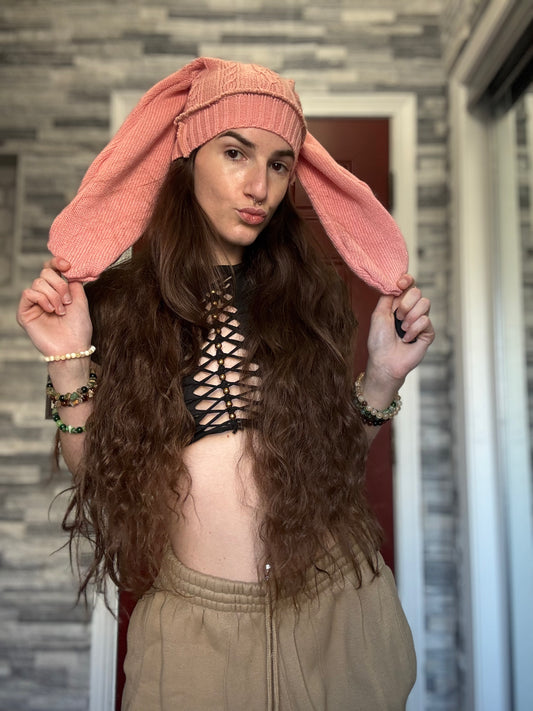 UPCYCLED BEANIE BUNNY HAT