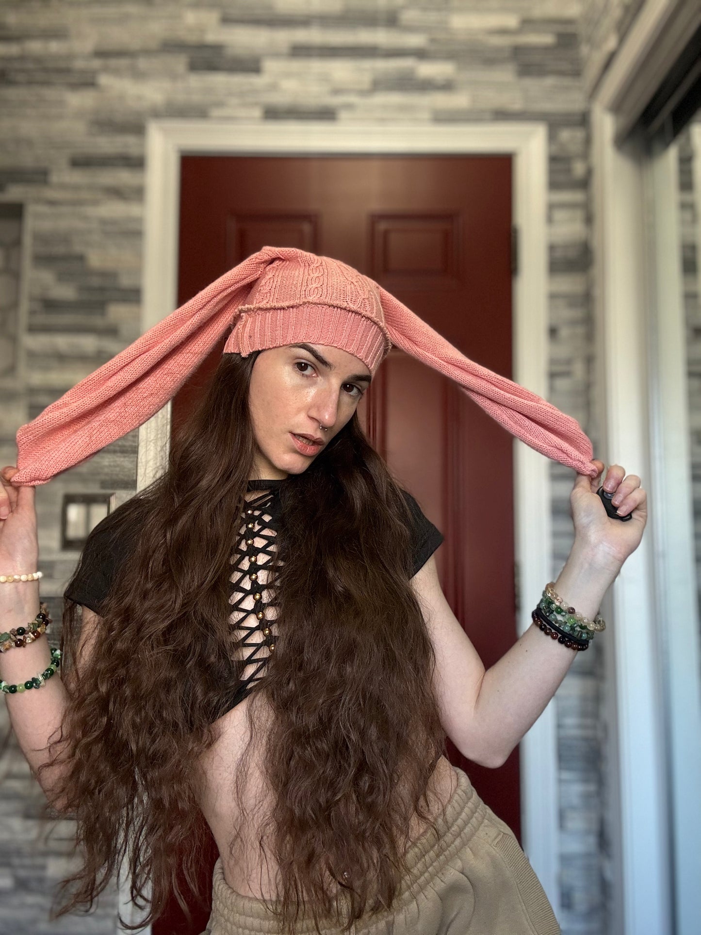 UPCYCLED BEANIE BUNNY HAT