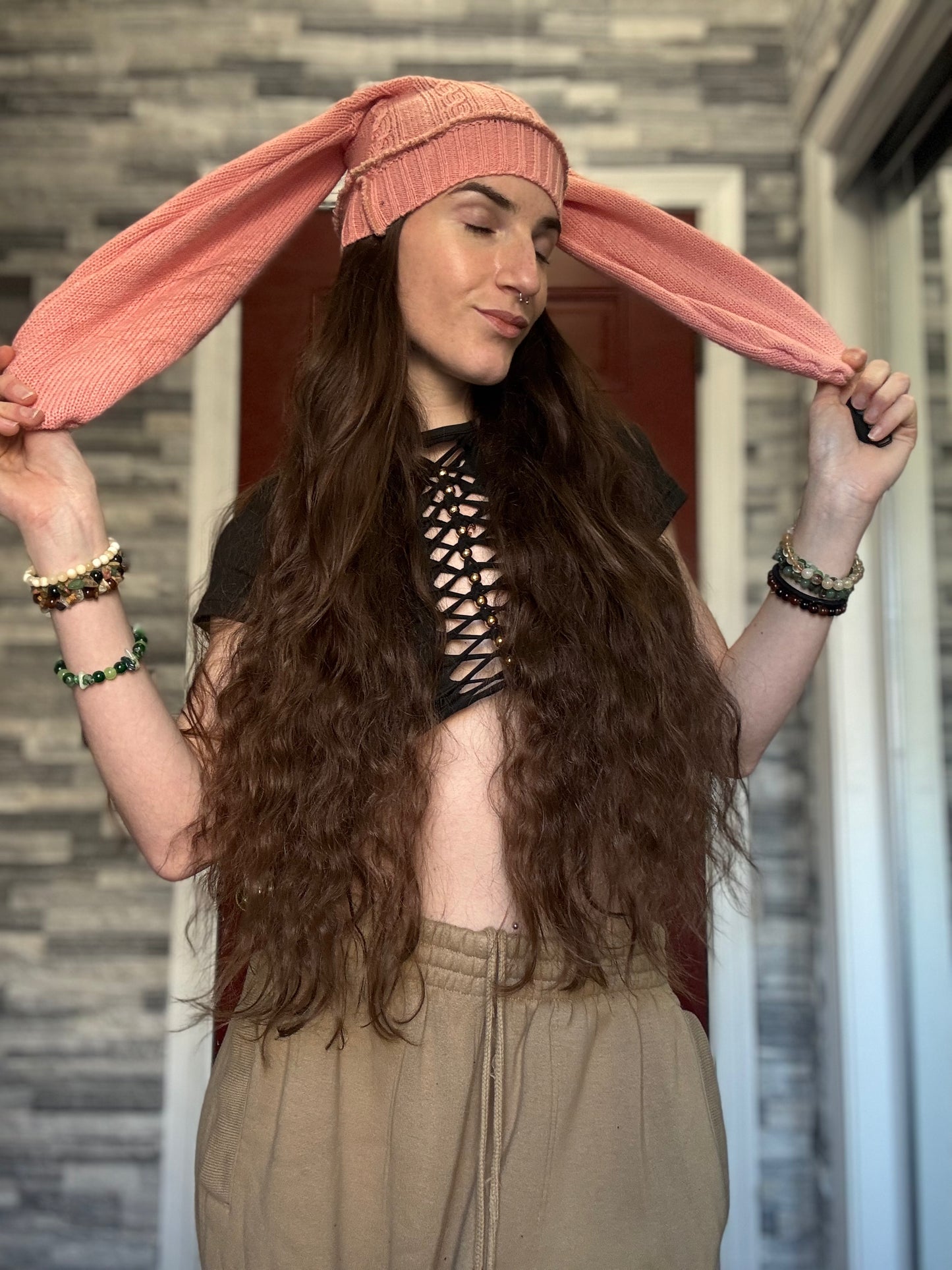 UPCYCLED BEANIE BUNNY HAT