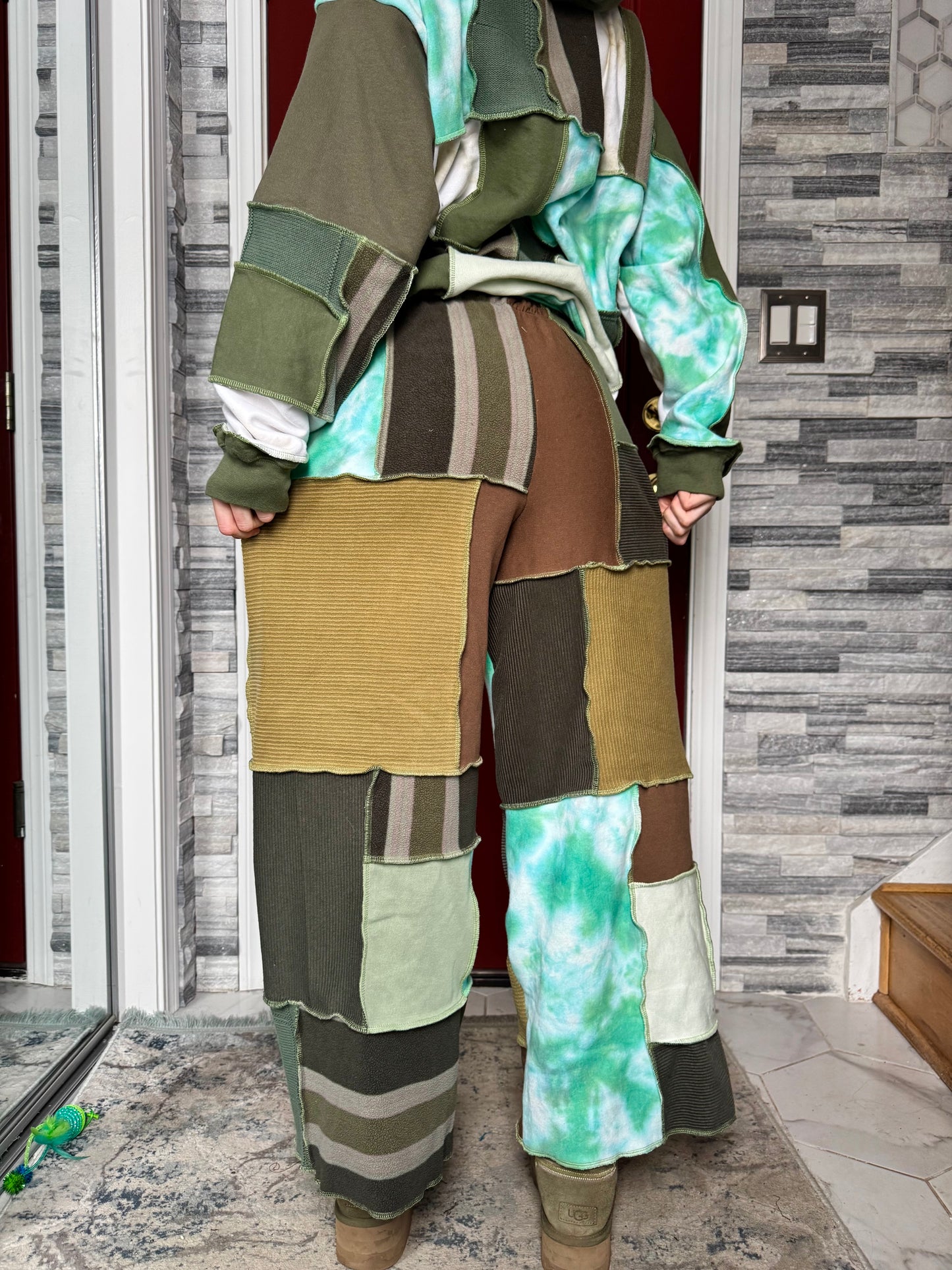 EARTHY UPCYCLED PATCHWORK PANTS