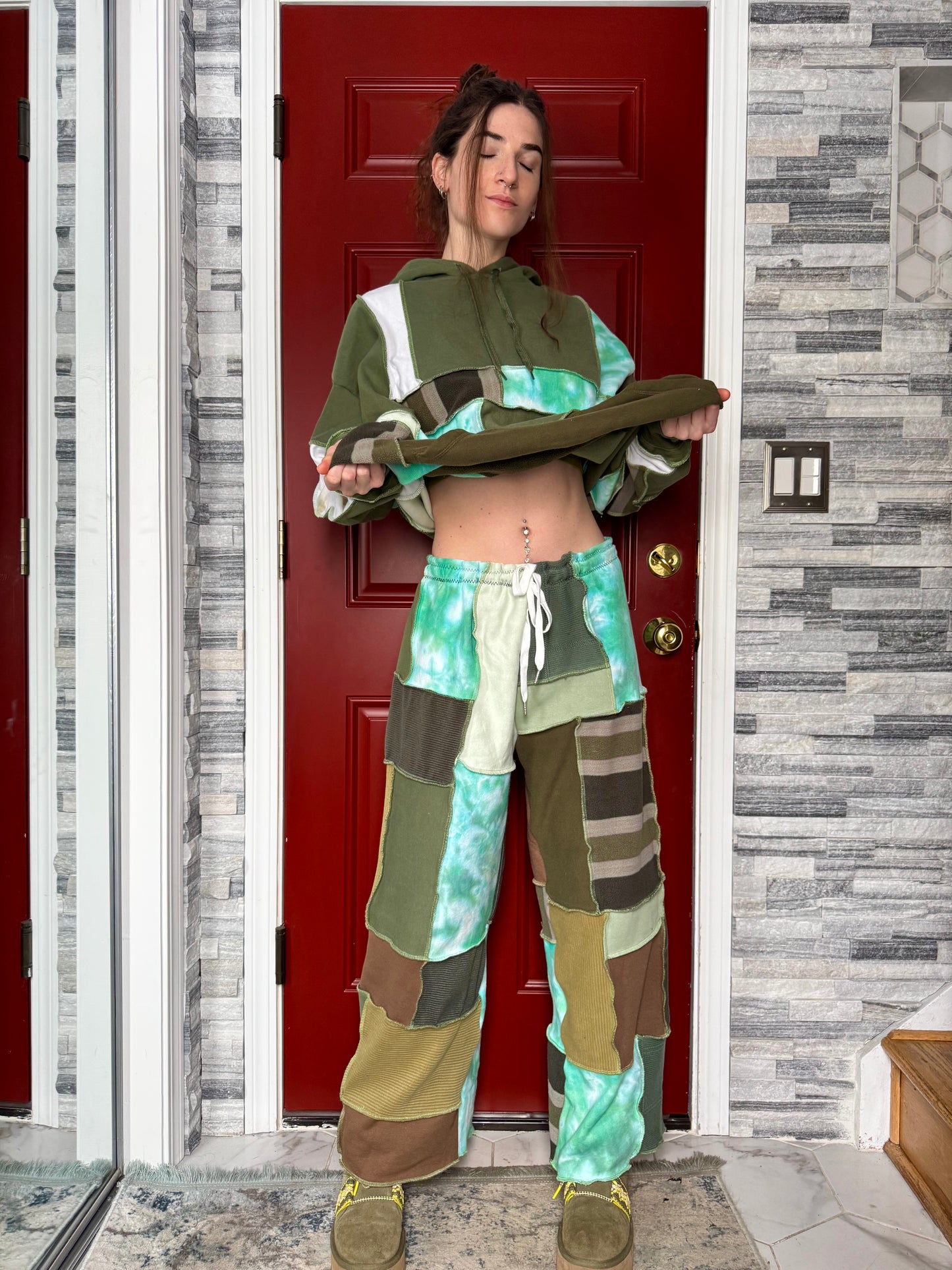 EARTHY UPCYCLED PATCHWORK PANTS