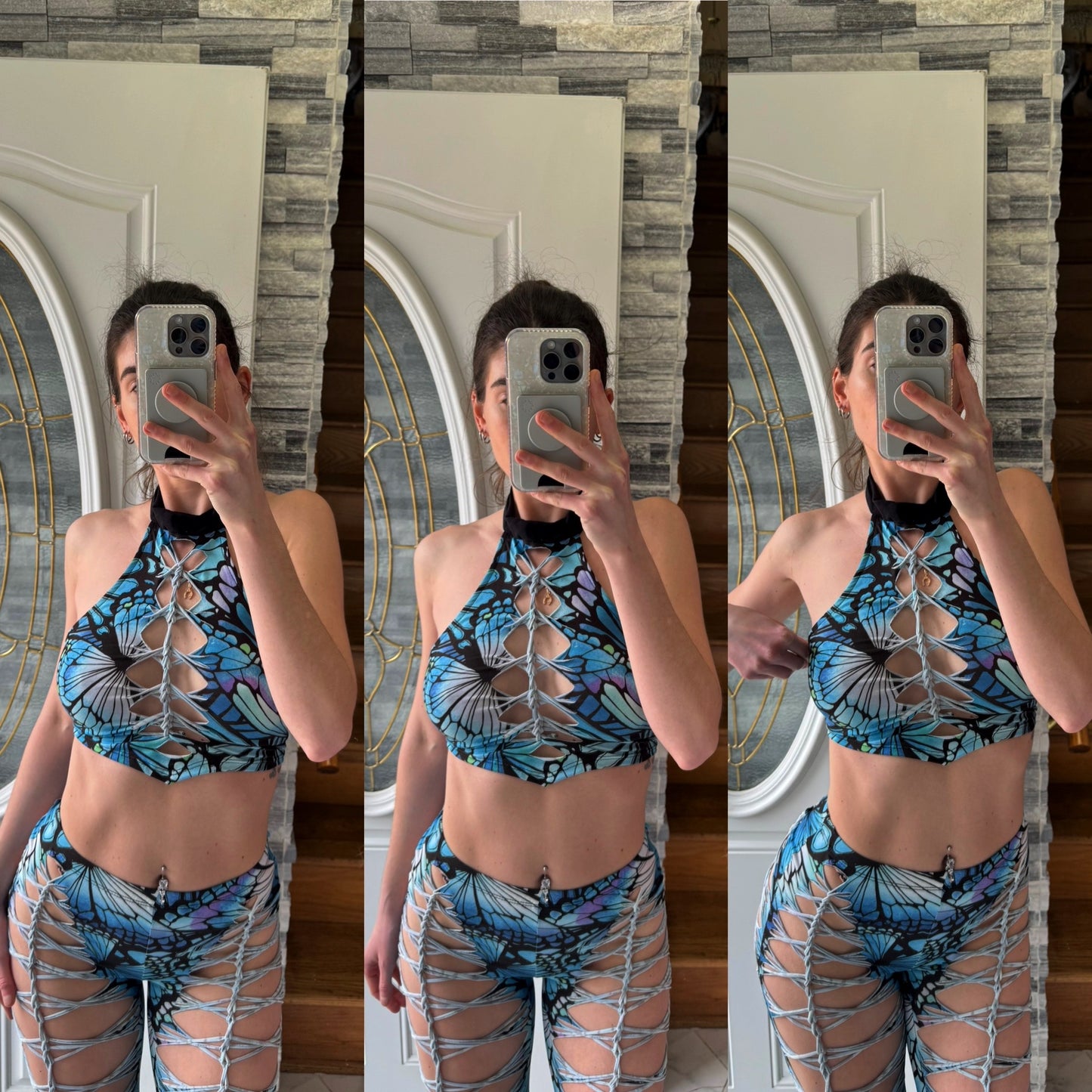 BRAIDED BUTTERFLY TWO PIECE SET