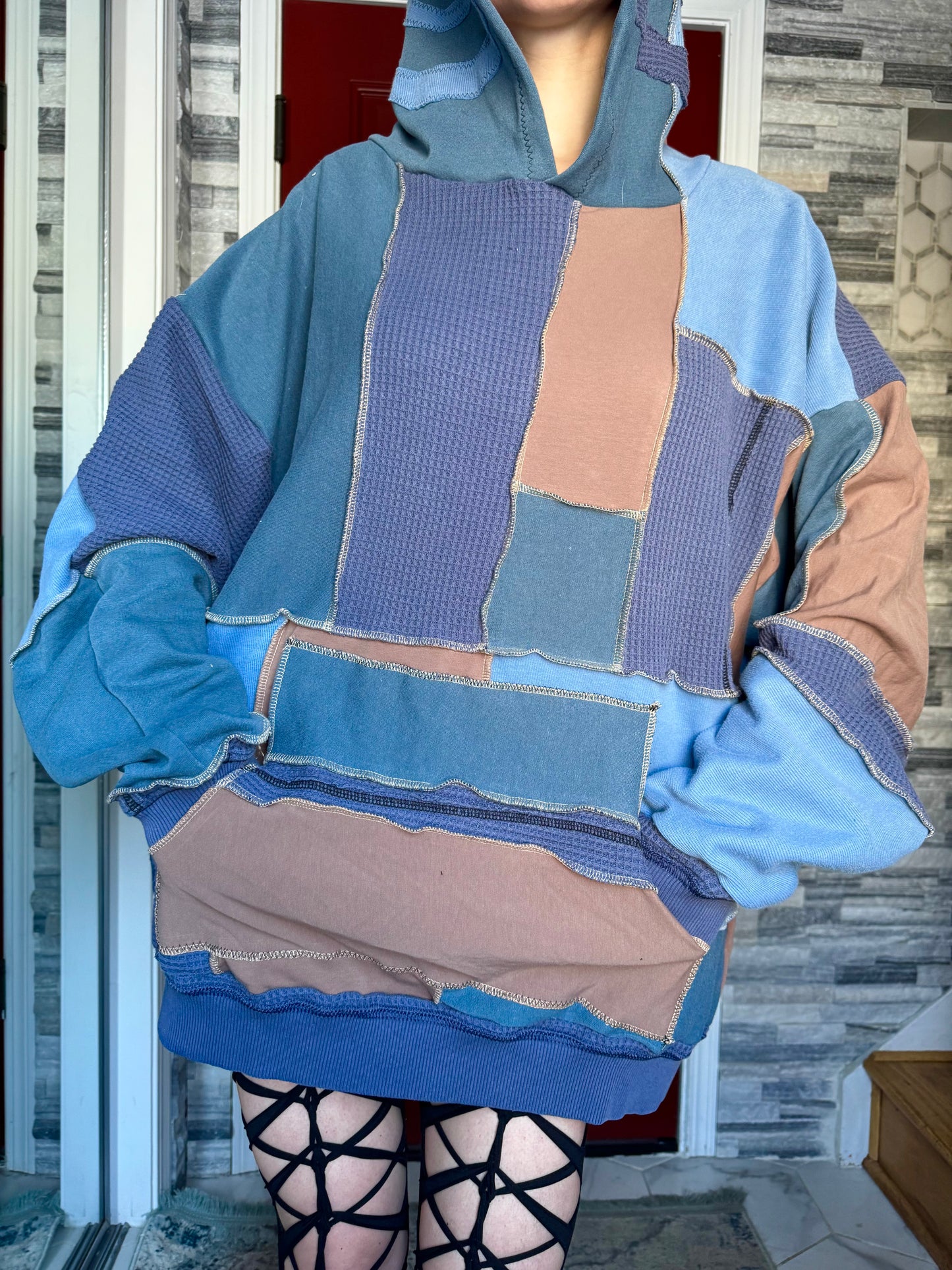 UPCYCLED PATCHWORK HOODIE