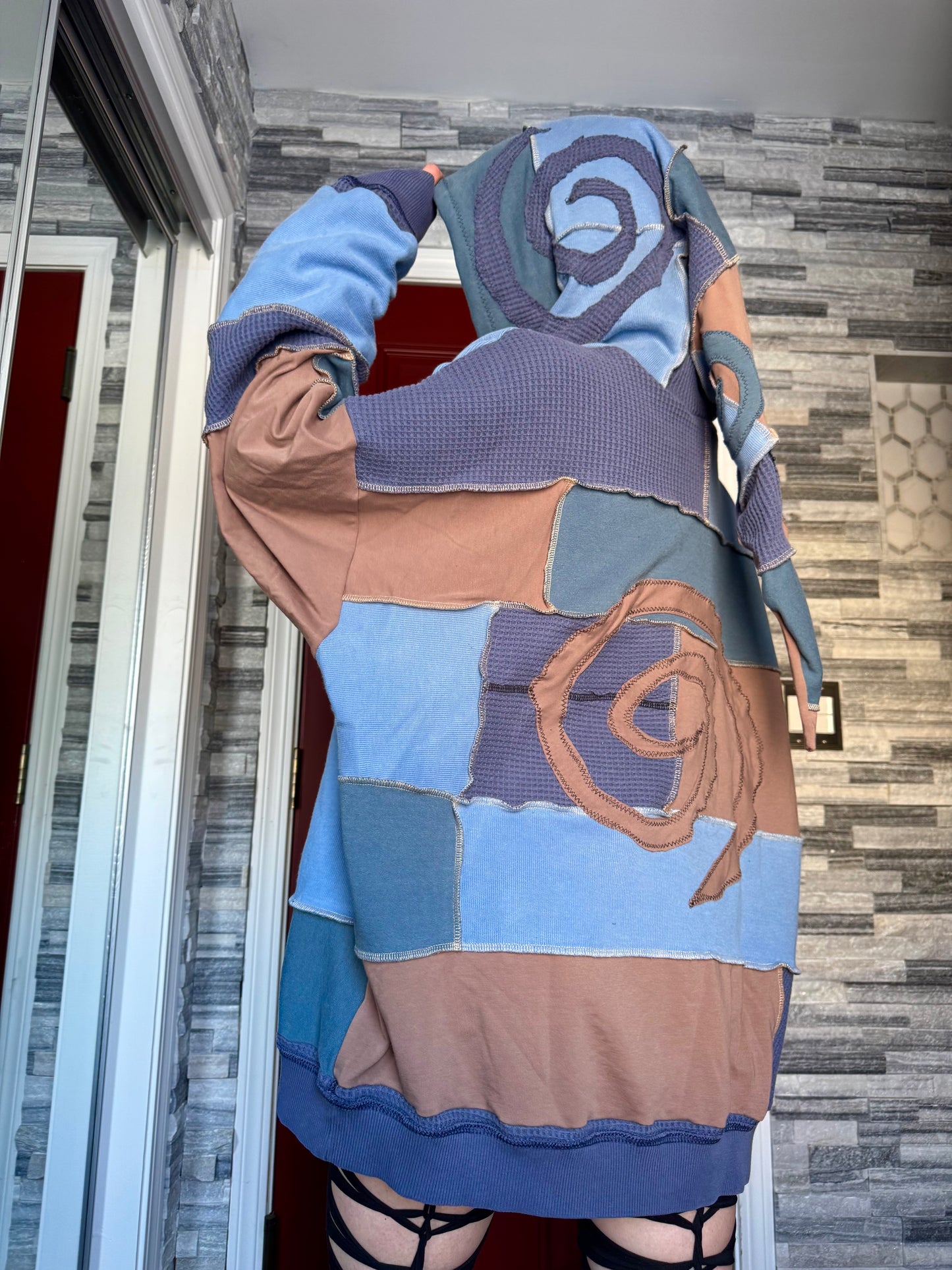 UPCYCLED PATCHWORK HOODIE