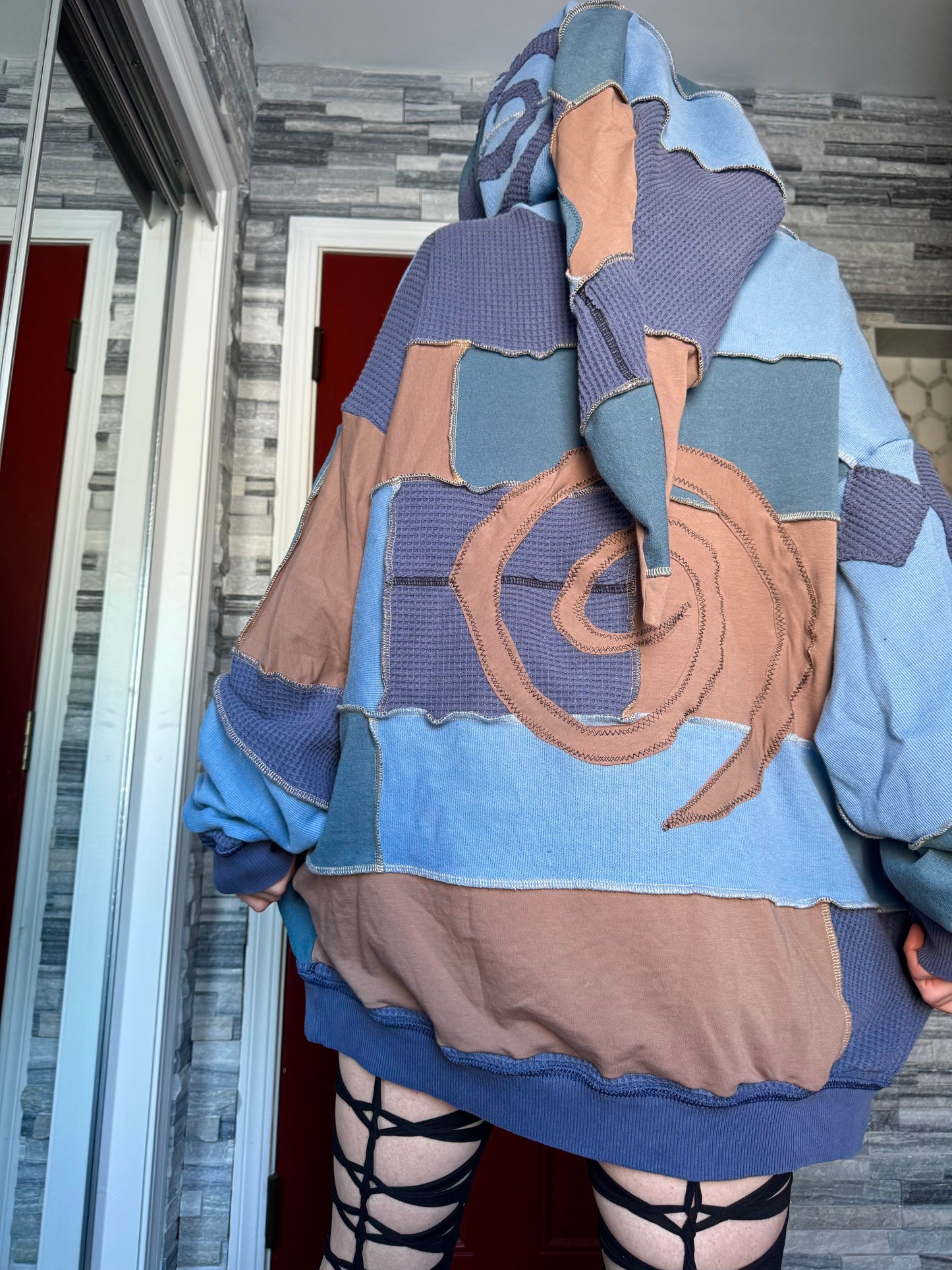 UPCYCLED PATCHWORK HOODIE