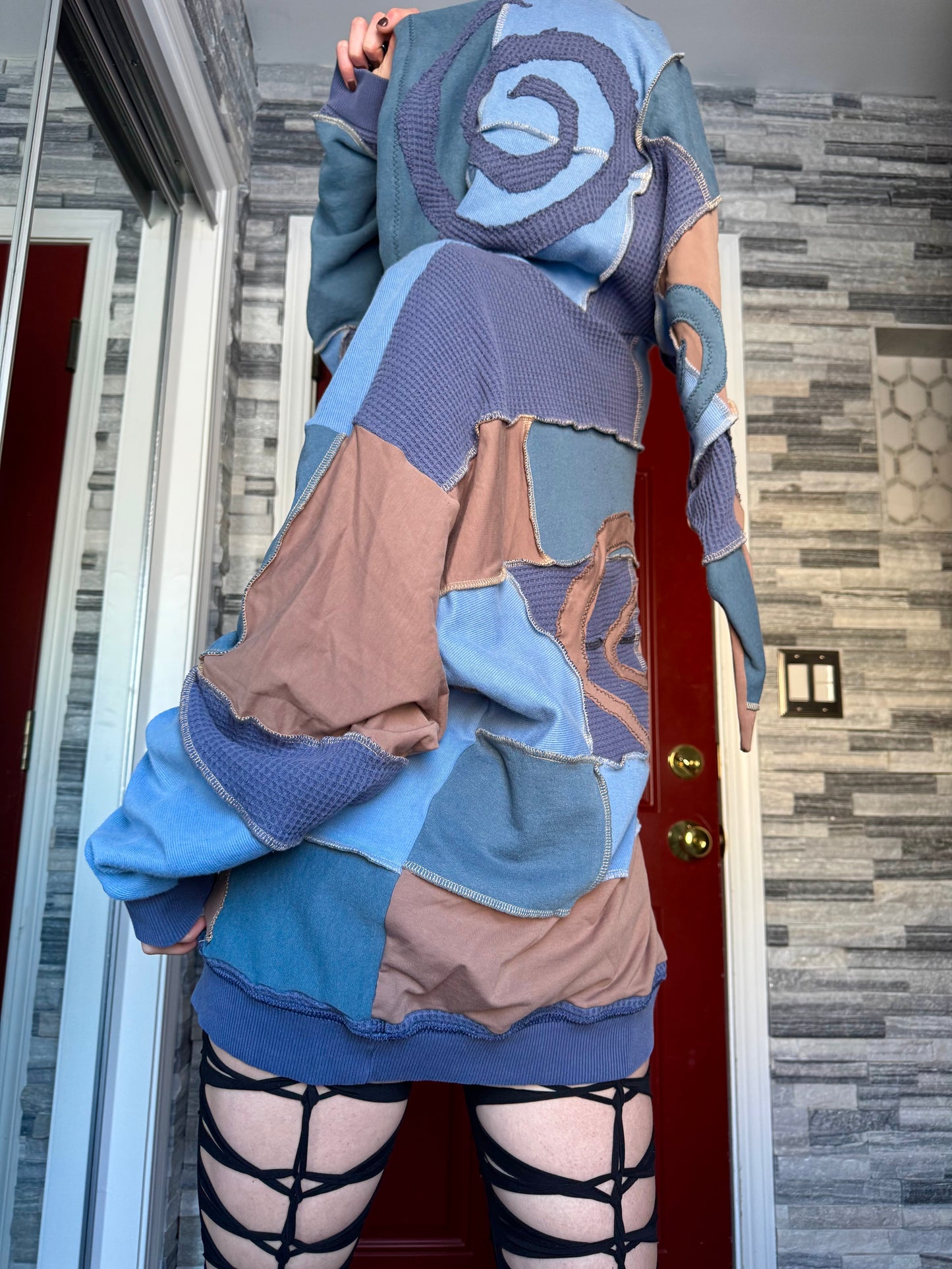 UPCYCLED PATCHWORK HOODIE