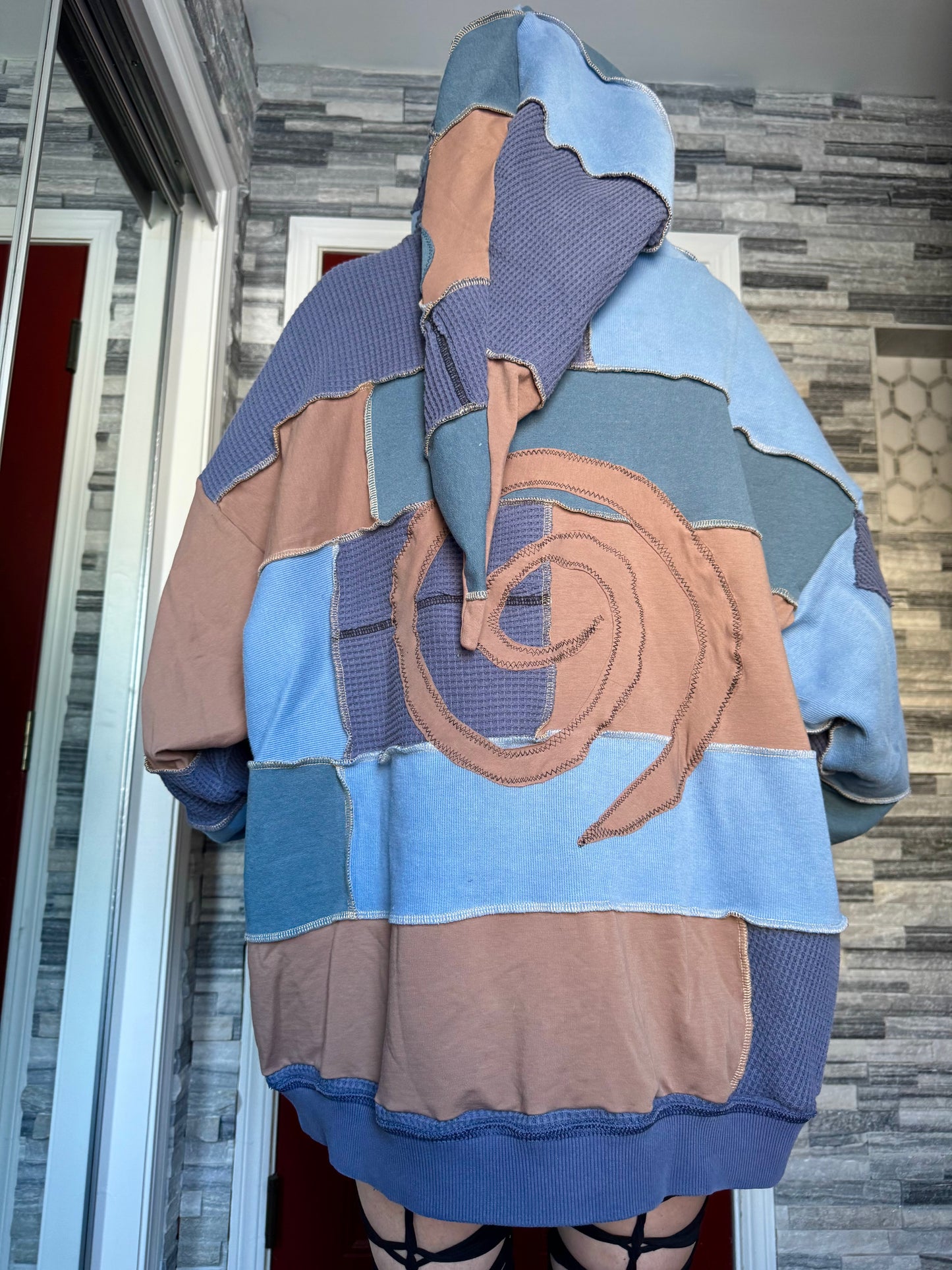UPCYCLED PATCHWORK HOODIE