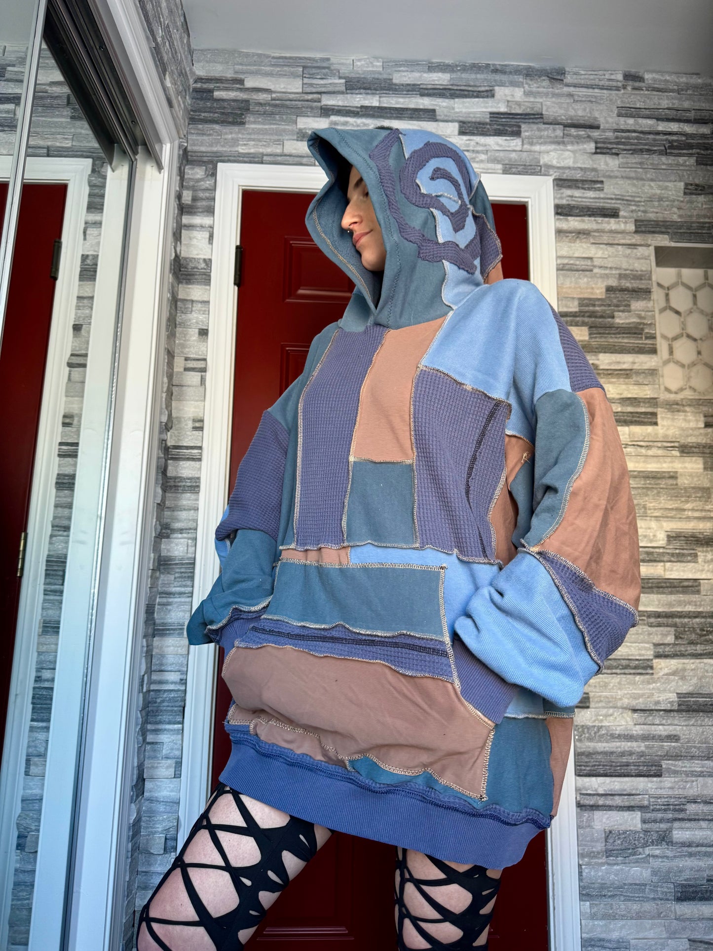 UPCYCLED PATCHWORK HOODIE