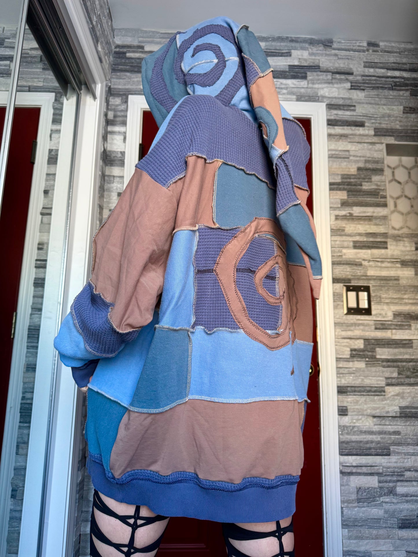 UPCYCLED PATCHWORK HOODIE