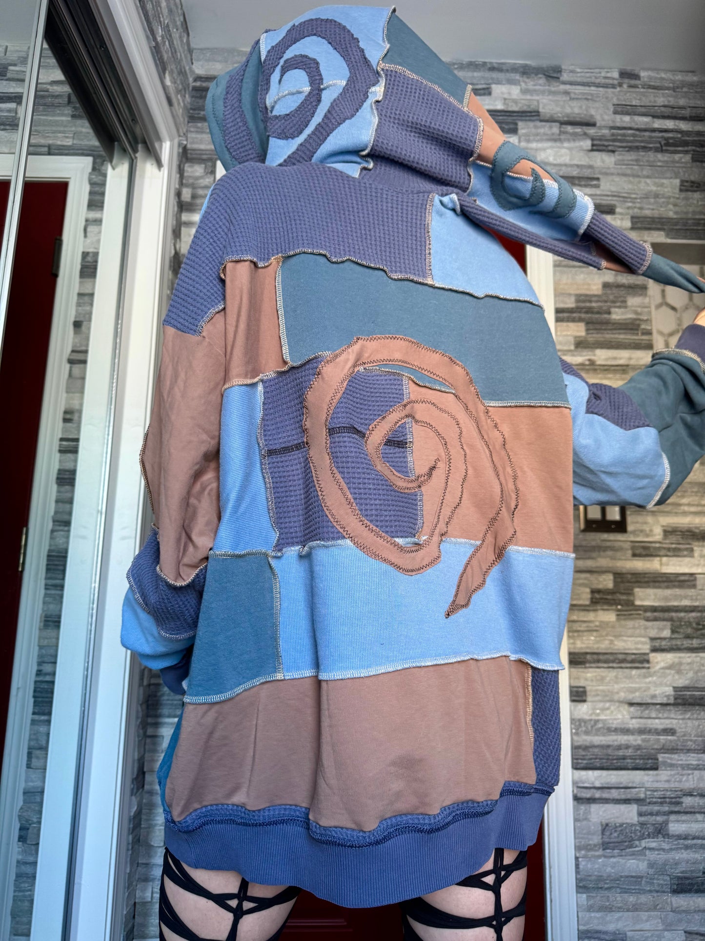 UPCYCLED PATCHWORK HOODIE