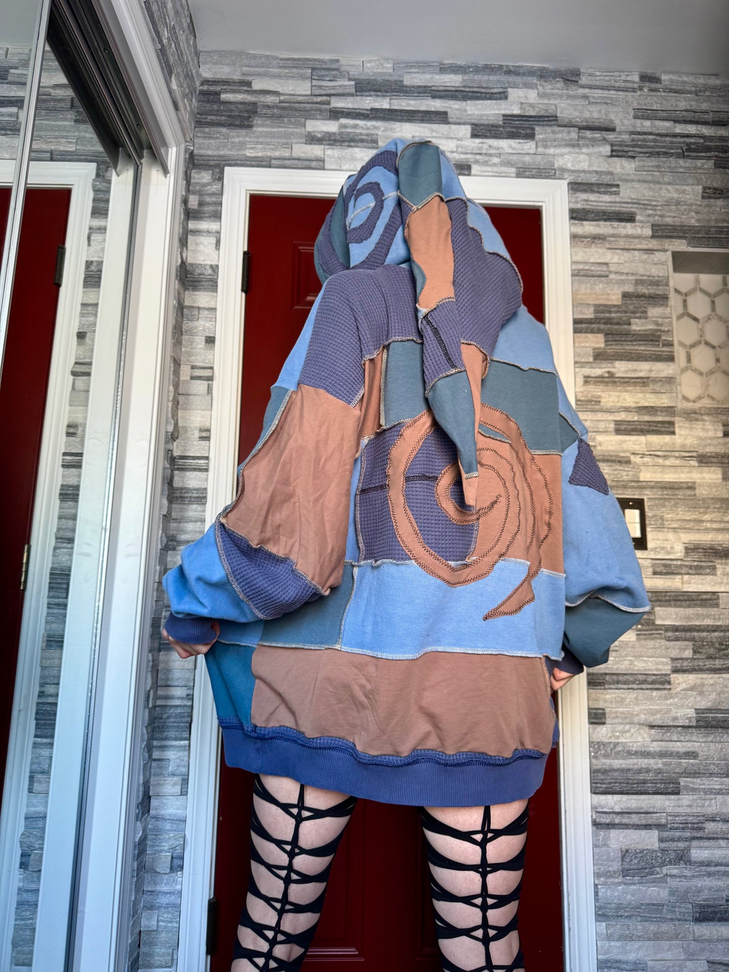 UPCYCLED PATCHWORK HOODIE