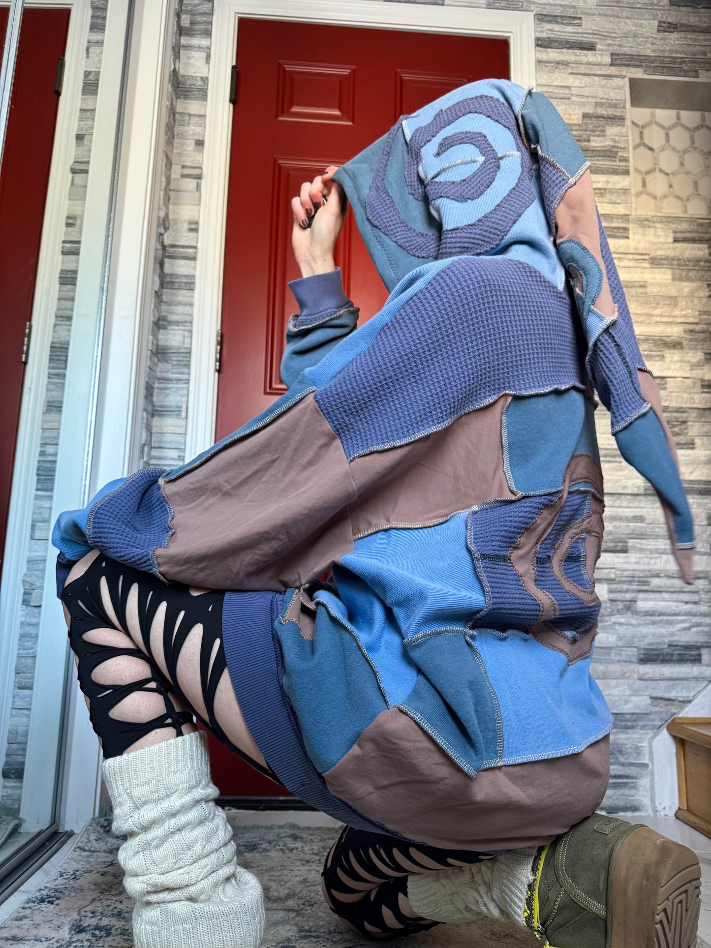 UPCYCLED PATCHWORK HOODIE