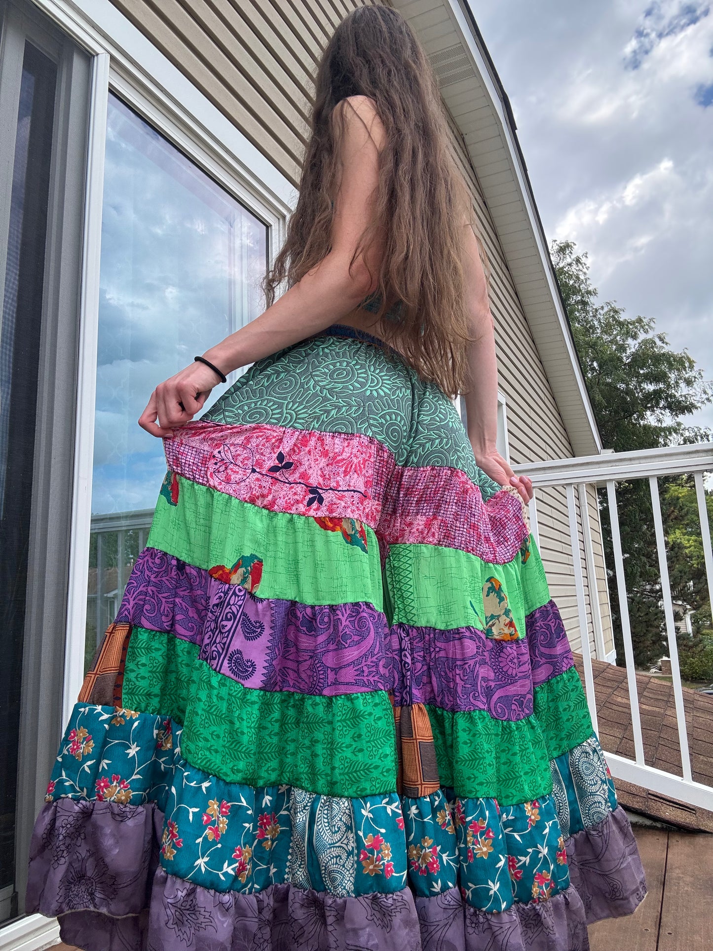 SWIRLY FUNKY WIDE LEG BOHO PANTS
